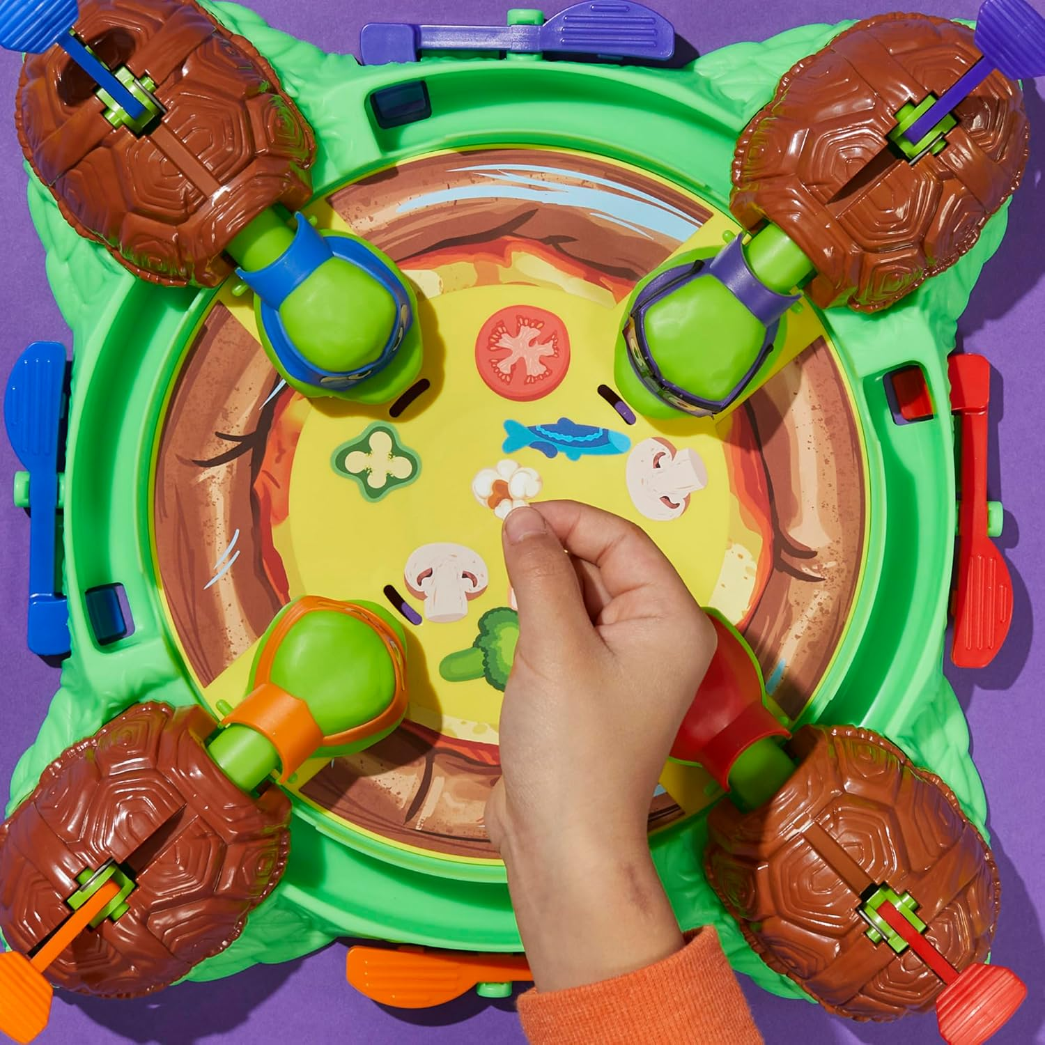 Hungry Hungry Hippos: Teenage Mutant Ninja Turtles Edition Game | Ages 4 and up | 2 to 4 Players | Kids Board Games | Gifts for Preschoolers image number 2