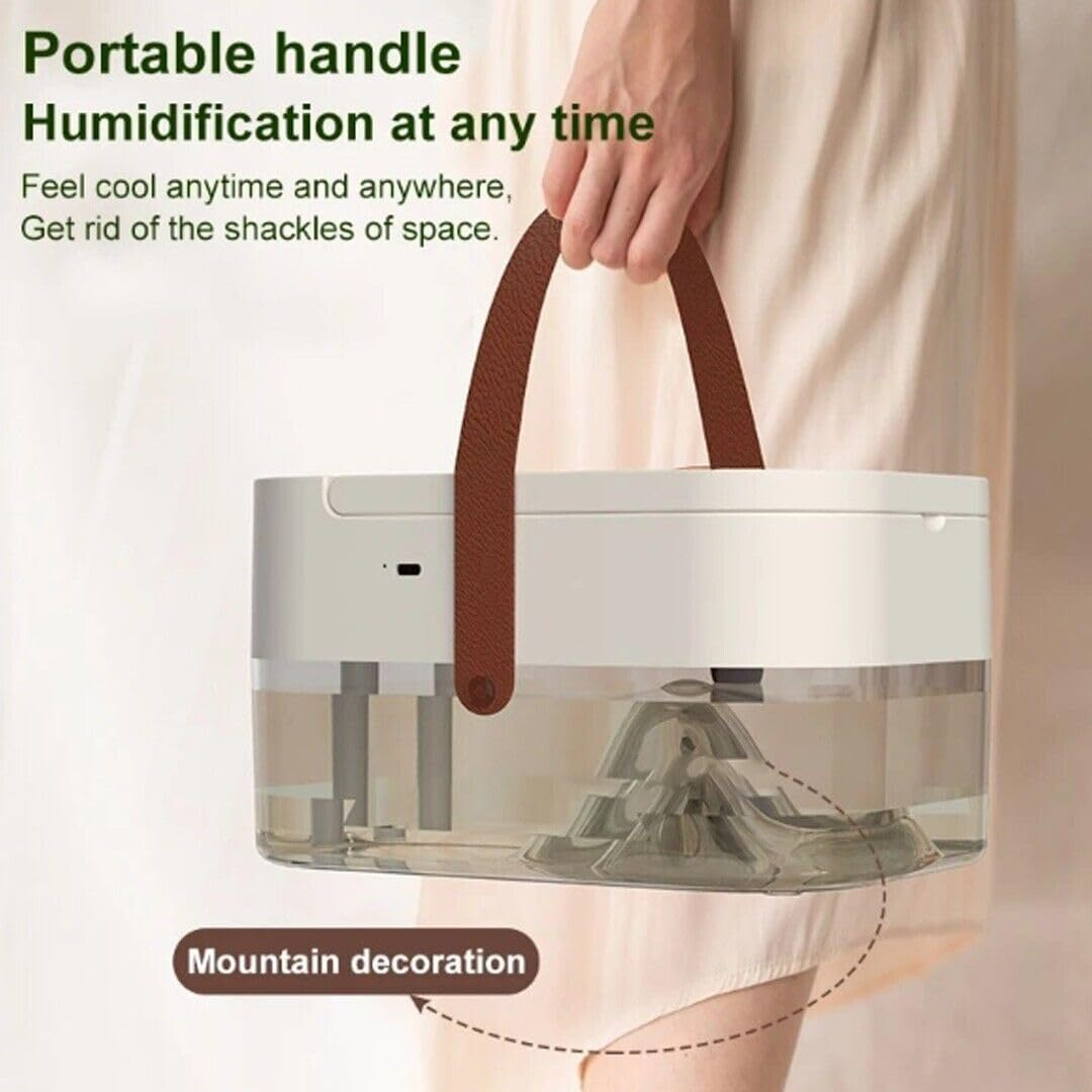 Ideer Life Mist Fan Portable Mini Personal Evaporative Air Cooler Rechargeable (White) - White image number 4