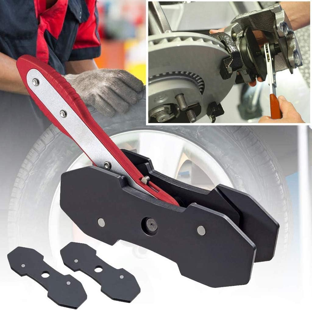 Brake Caliper Less Tool Advrepair Brake Caliper Less 360 Degree Rotation Ratchet 2 Steel Plates for Car Maintenance Brake Pad Replacement Tool Piston Return High Strength Brake Caliper Less Tool image number 4