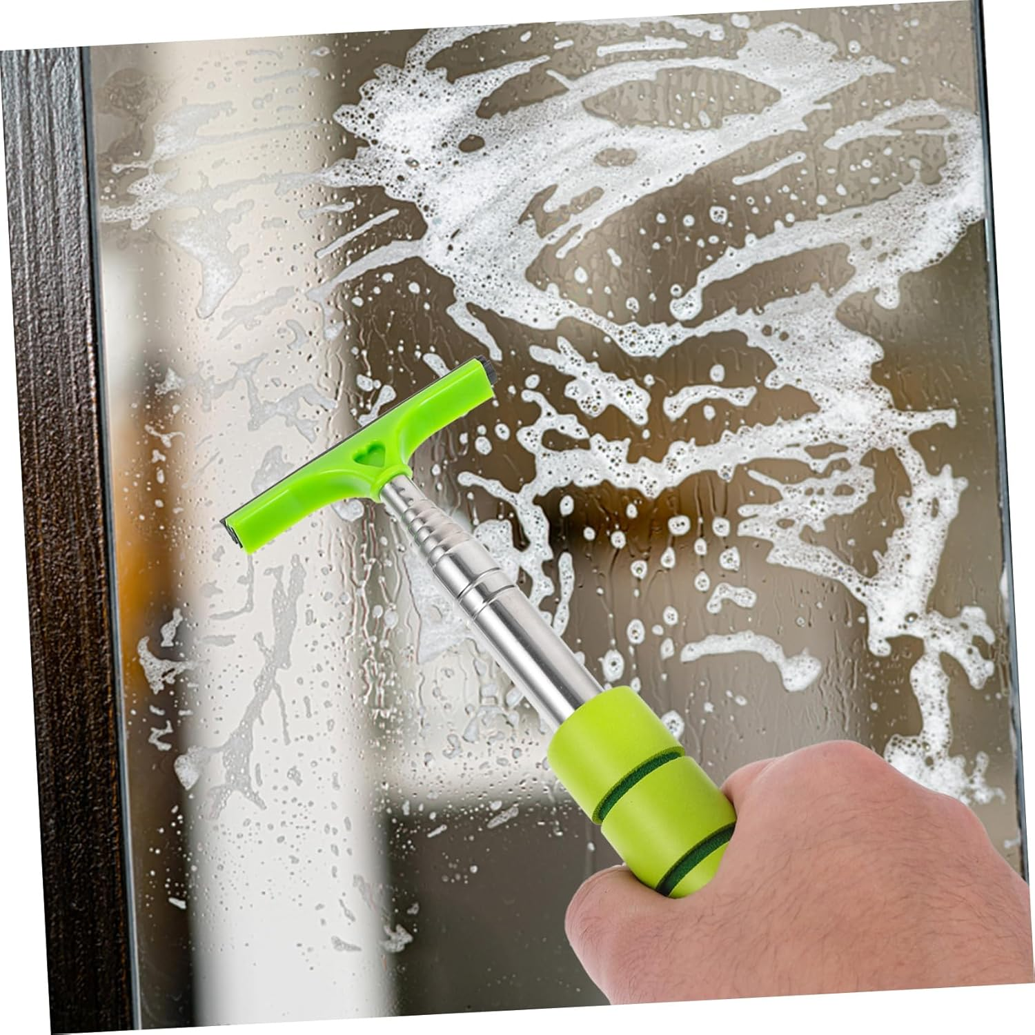 TOPPERFUN Car Window Cleaner Squeegee 3Pcs Set &ndash; Telescopic Rearview Mirror Glass Cleaner for Automotive Windshield and Side Mirror Cleaning &ndash; Portable Car Cleaning Tools for Home and Outdoor Use image number 1