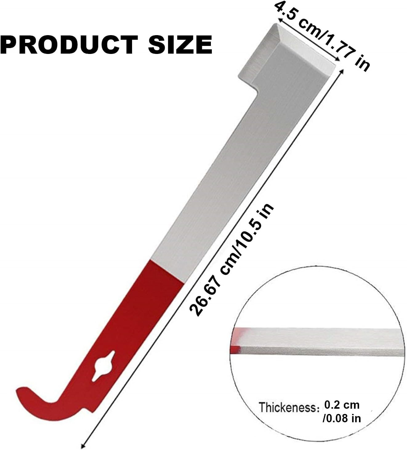 2 Pack Stainless Steel Beehive Scraper Beekeeping Tool, Hive Tool J-Hook Bee Hive Tool,Stainless Steel Bee Hive Scraper,Cleaning Beekeeping Supplies and Bee Hive image number 1