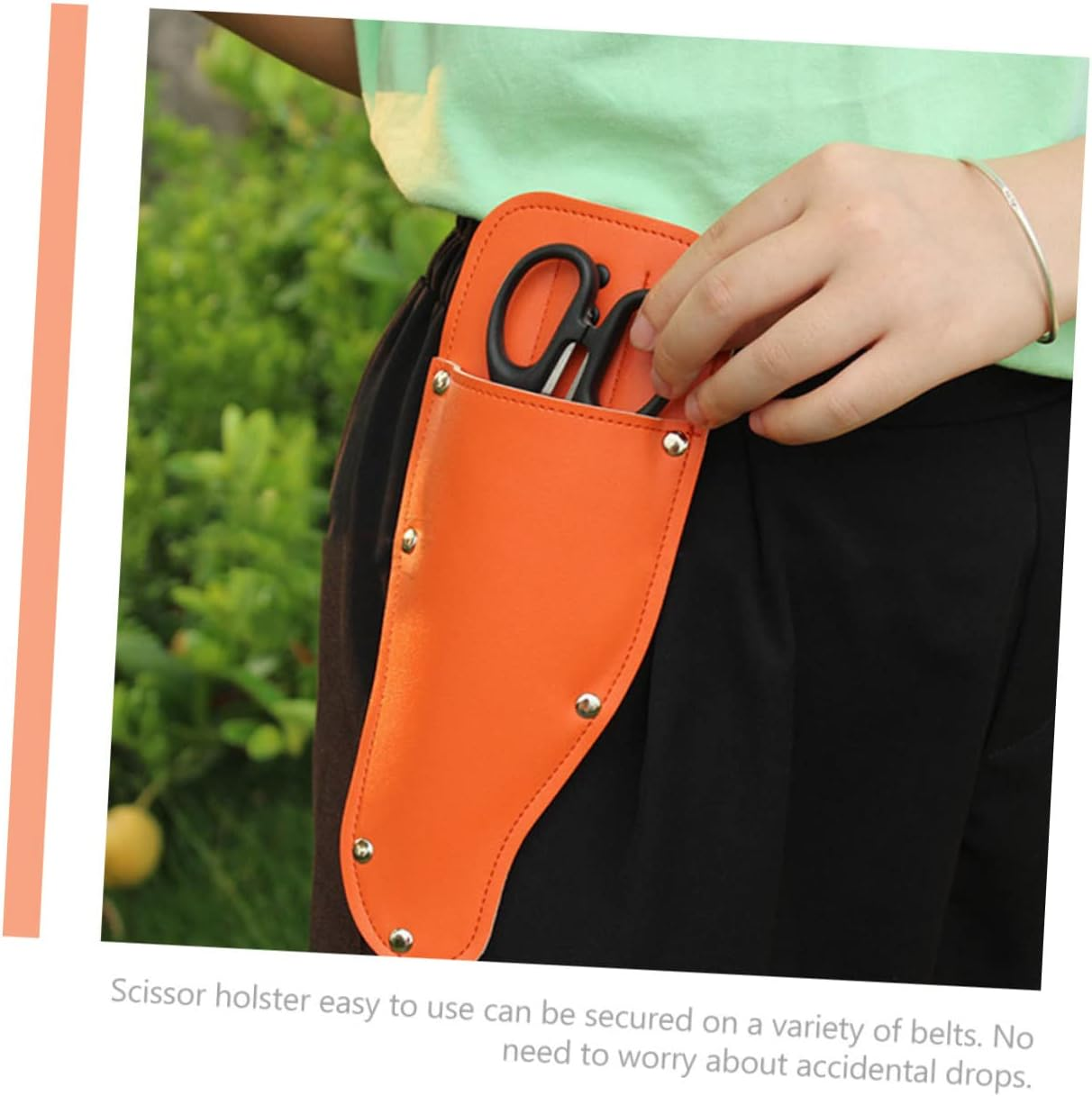 CAXUSD 3Pcs Gardening Scissor Case Pliers Holder Protective Sheath Leather Mount Scissor Cover Stylish Reliable image number 6