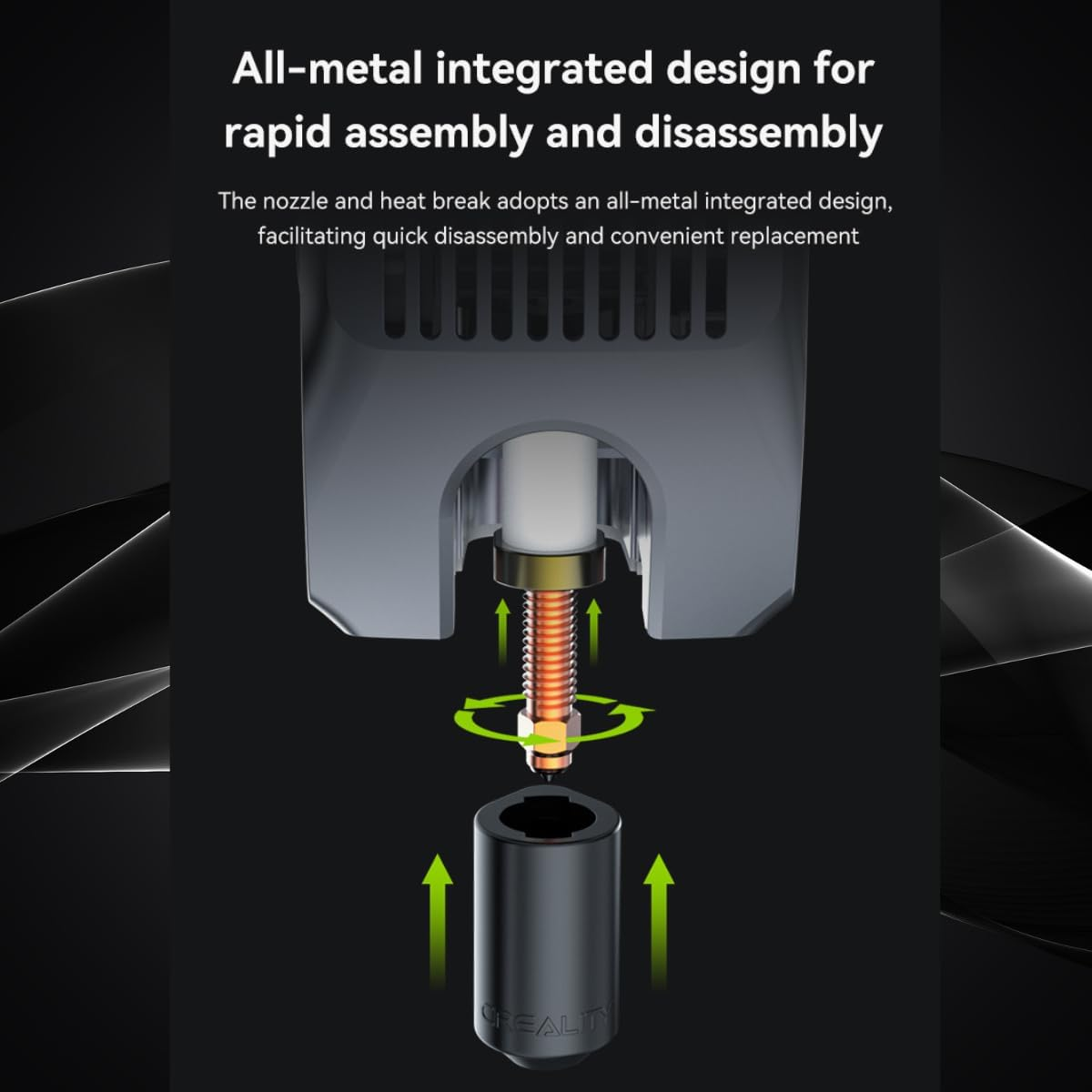 For Creality K2 plus Hi Combo Nozzles Kit - Titanium Alloy, Copper Alloy, Hardened Steel & High Flow Nozzle Replacement Kit - Compatible with Creality K2 plus 3D Printer & Hi Combo-0.4Mm, 3Pcs image number 5