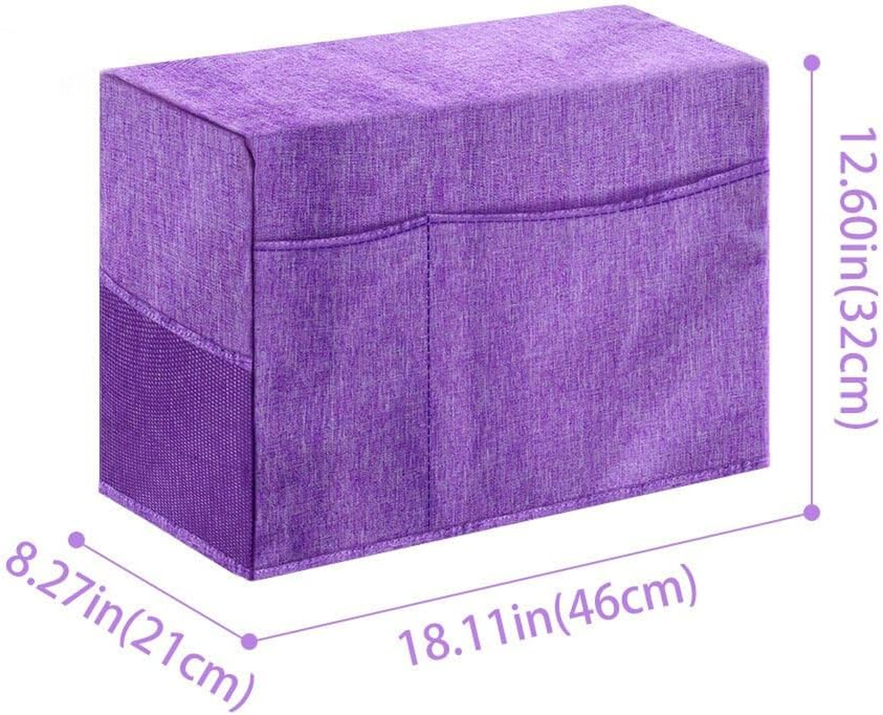 Buziba Sewing Machine Cover Protective Quilted Dust Cover with Storage Pockets Compatible with Most Standard Singer & Brother Machines and Accessories(Purple) image number 3