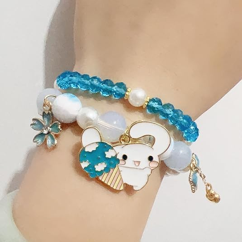 Cinnamoroll,Sanrio Cinnamoroll,Cinnamoroll Jewellery,Kawaii Bracelets Crystal Beads,Crystalbracelet for Women image number 6