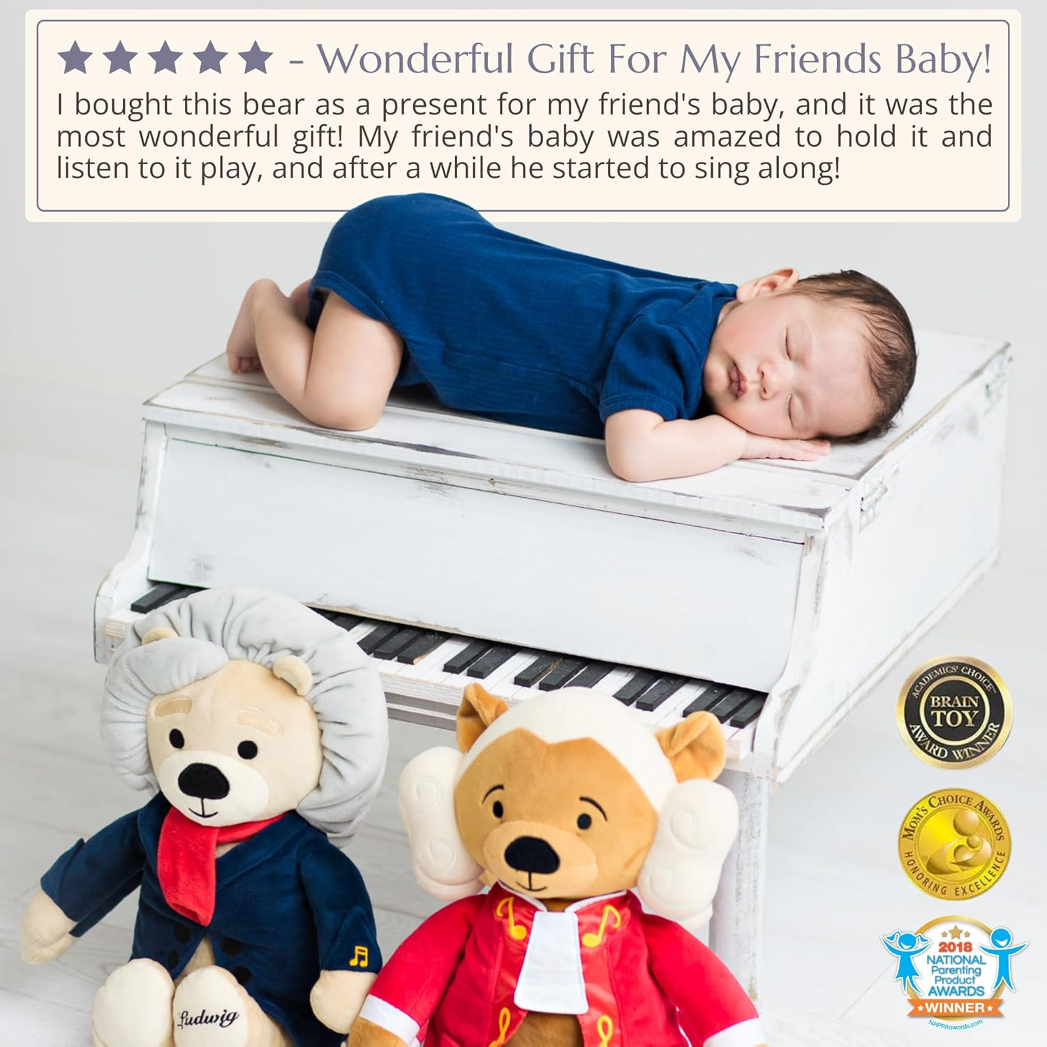 Ludwig - Virtuoso Bear | Musical Teddy Bear | Classical Music for Kids | Toddler Educational Toy | Beethoven&rsquo;S Greatest Hits