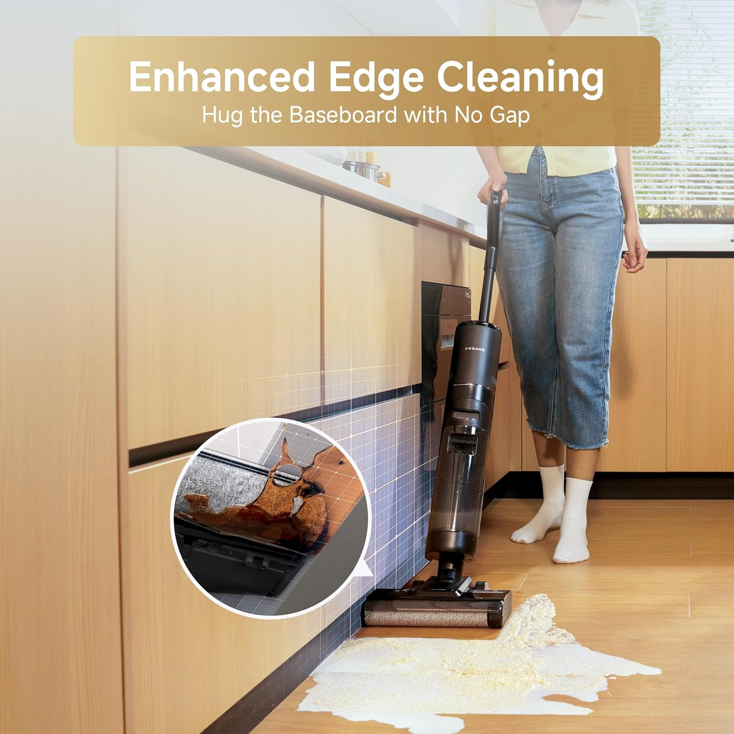 Dreame G10 Wet Dry Vacuum Cleaner, Cordless Vacuum Mop All in One with Auto Self-Cleaning, up to 30 Mins Runtime, Cordless Floor Cleaner Machine for Hard Floors, Edge Cleaning Wet Dry Vacuum image number 3