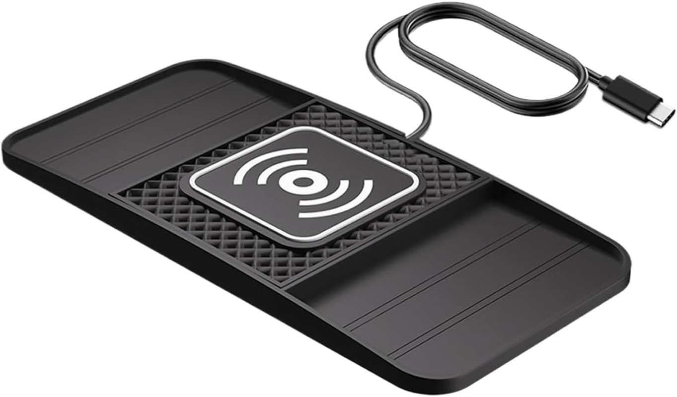 Wireless Charger Pad for Car,Vehicle Mobile Phone Charger - Fast Charging Device Vehicle Accessories for Phones Tablets Earphones Sedans Suvs Trucks Rvs Drivers