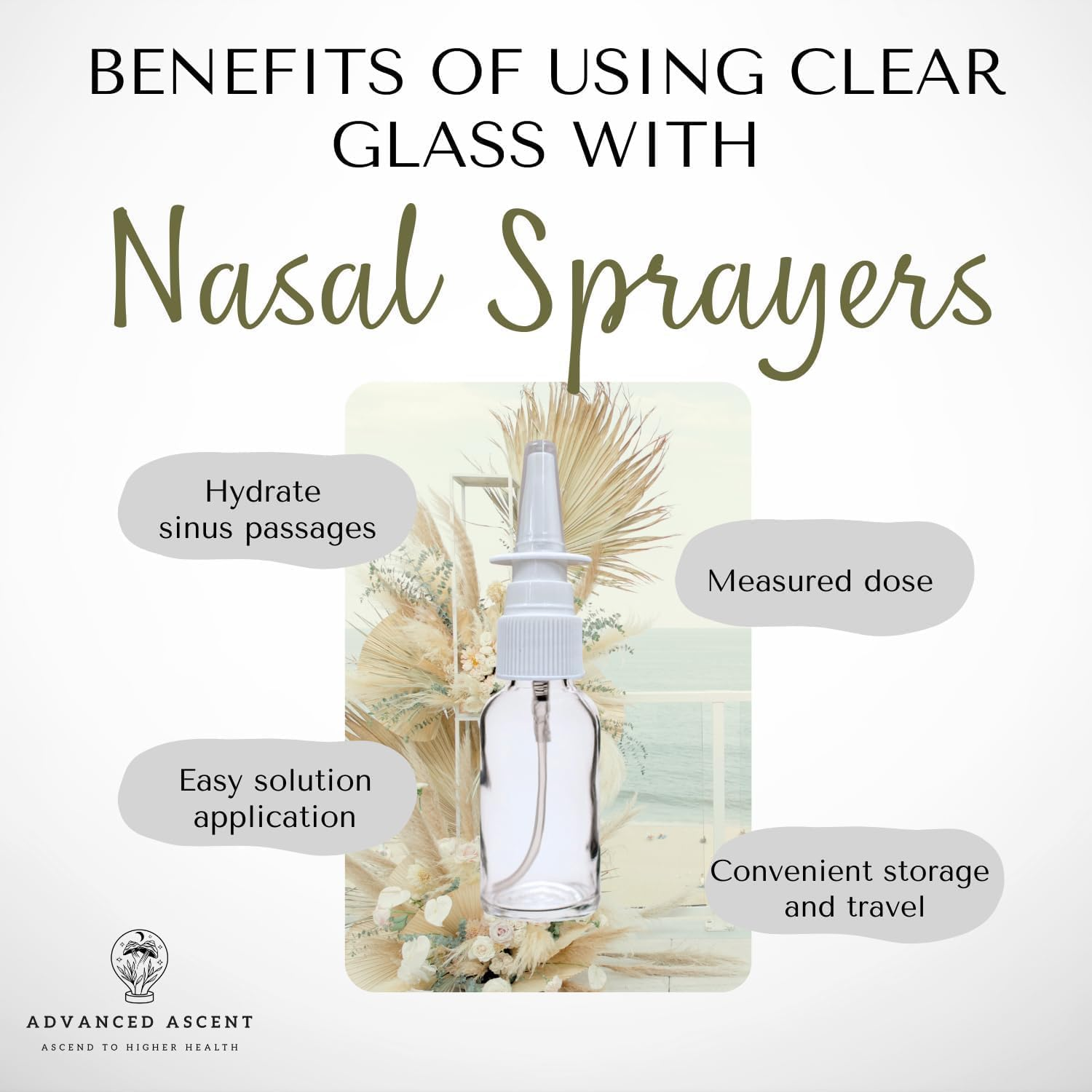 3-Pack 30Ml Empty Nasal Spray Bottles &ndash; Refillable Plastic Mist Sprayer for Saline Solution, Aromatherapy & Travel | Leak-Proof Fine Mist Pump image number 6