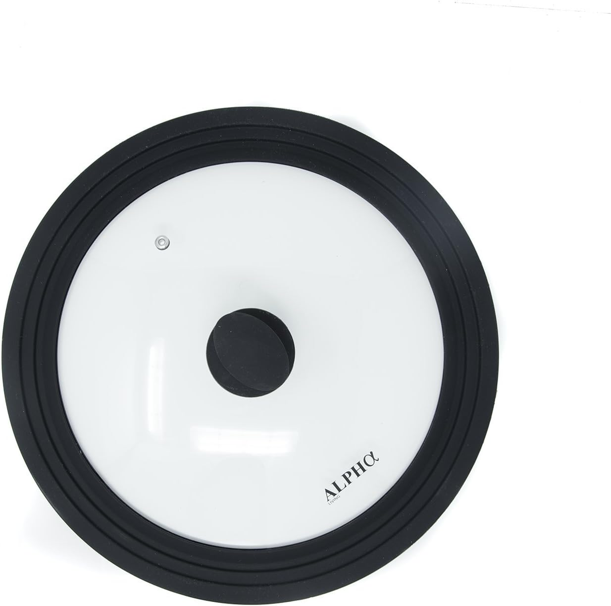Alpha Living Universal Silicone Cookware Pots and Pans Vented Tempered Glass-Graduated Lid with Easy Grip Fits 9.5", 10" 11" (Small) image number 2