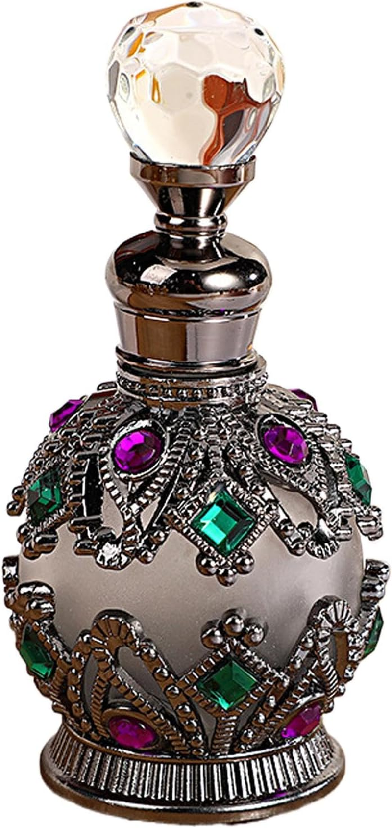 Qkbuza Refillable Bottle Empty Bottles Jewelry Inlaid Portable Cosmetic Fine Mist Bottle Atomizing Bottles Luxury Decorative Storage Container for Women