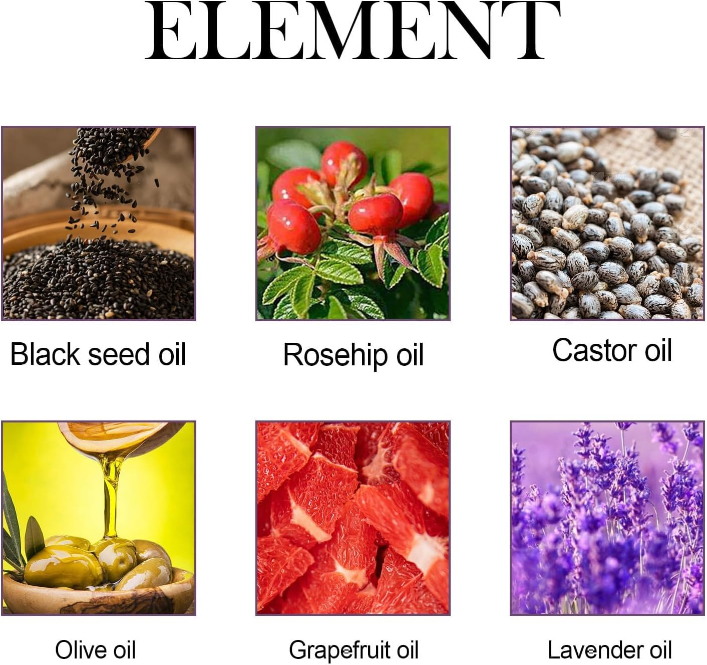 Castor Oil for Face, Castor Oil Black Seed Oil Rosehip Oil Face Serum, Organic Natural Face Oil, Hydrates Skin (3Bottle)