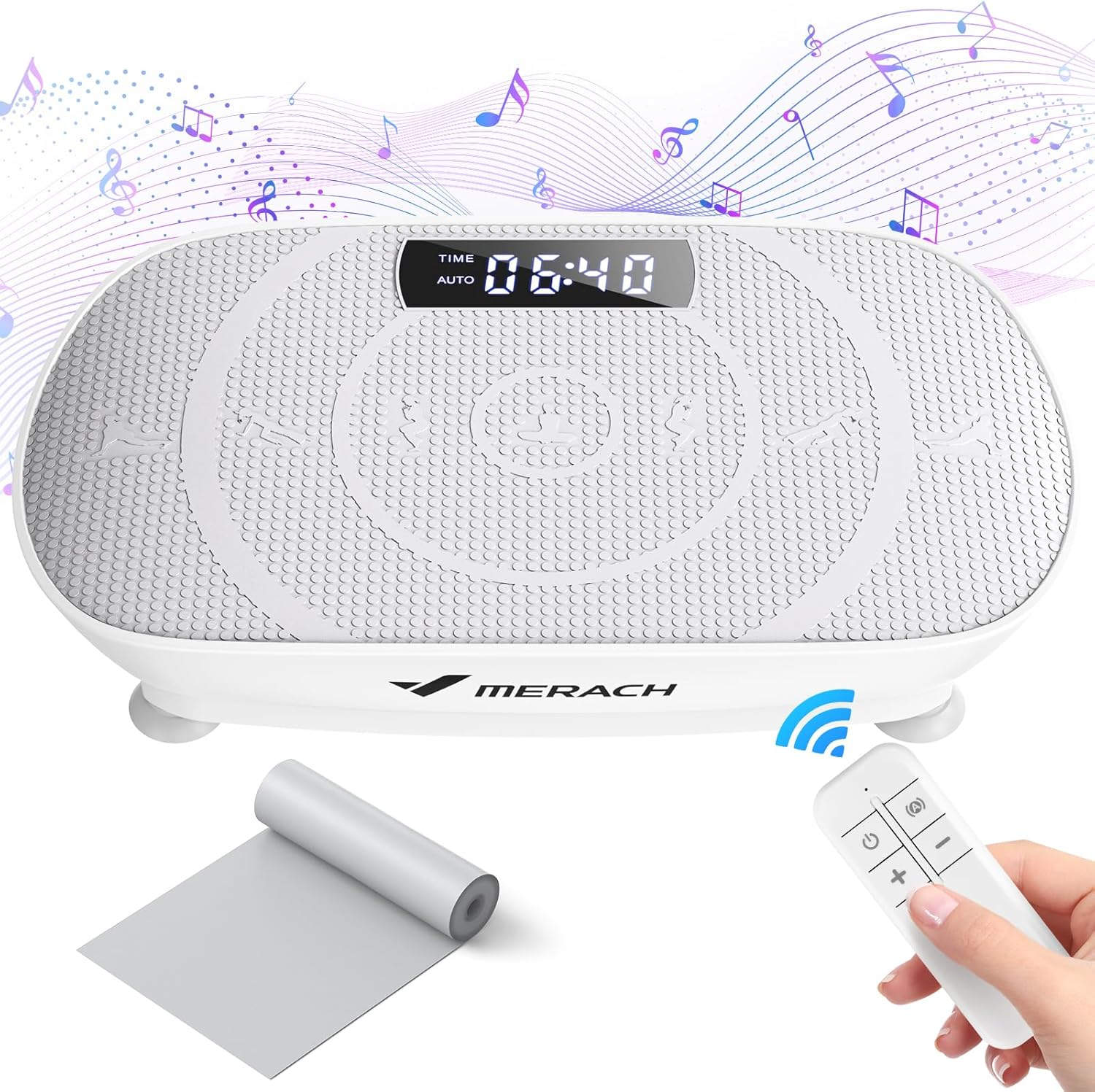 MERACH Vibration Plate Exercise Machine,Whole Body Workout Power Vibrate Fitness Platform Vibration Plate for Lymphatic Drainage,Motor Speed Control , Weight Loss & Shaping image number 2