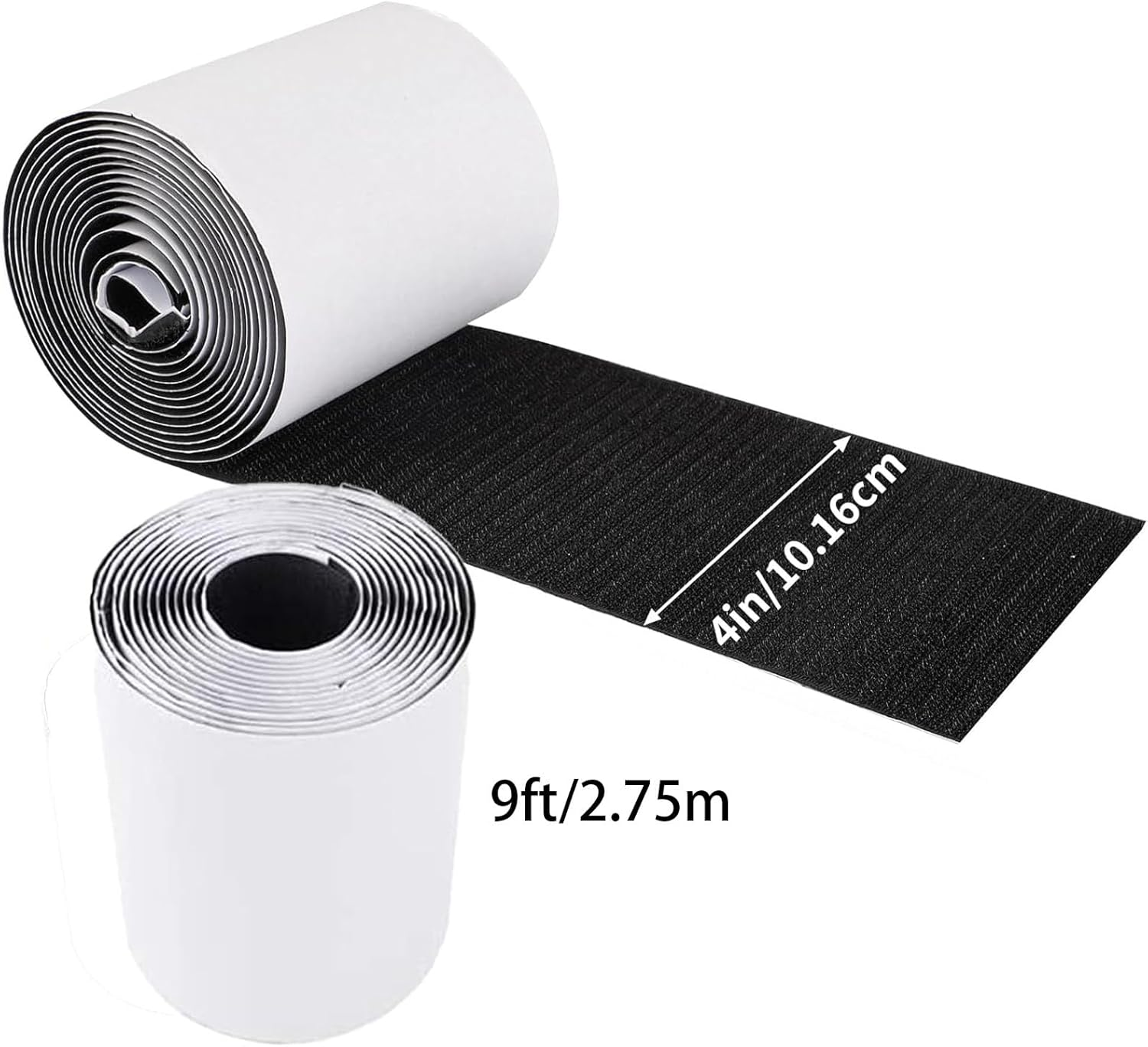 4" X 9' Heavy Duty Hook and Loop Tape - Self Adhesive Rug Grip, Non-Slip Couch Cushion Pads, Anti-Slip Furniture Tape, Strong Hold for Carpets, Rugs & Home image number 2