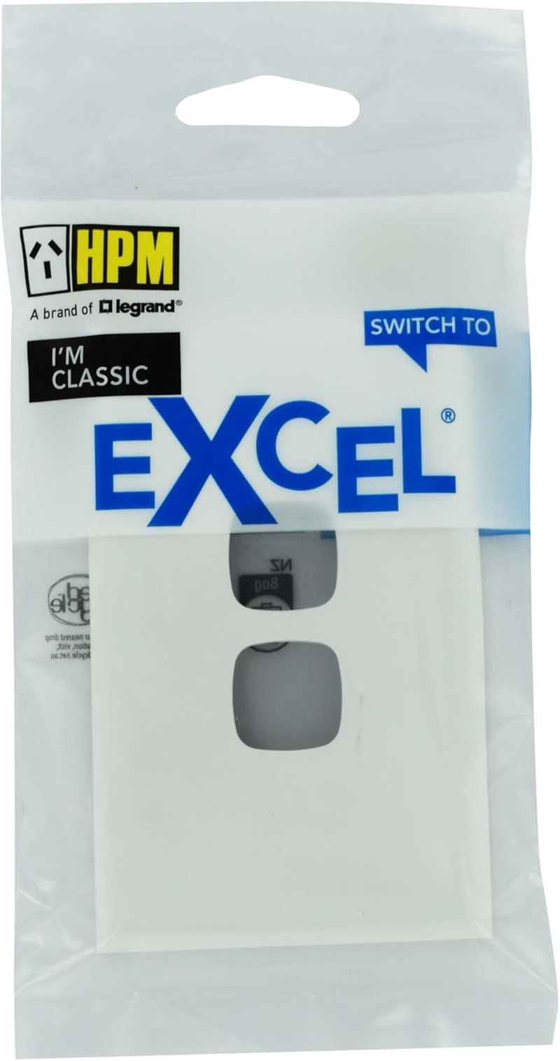 HPM Excel 2 Gang Coverplate, Matt White