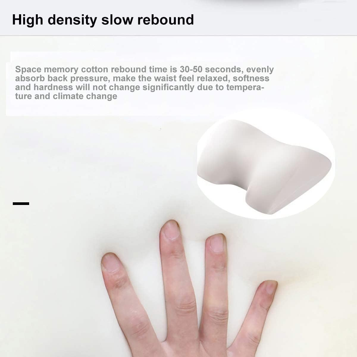 Car Seat Neck Pillow, Headrest Cushion for Neck Pain Relief&Cervical Support Washable Cover,100% Pure Memory Foam and Ergonomic Design (Black) image number 4