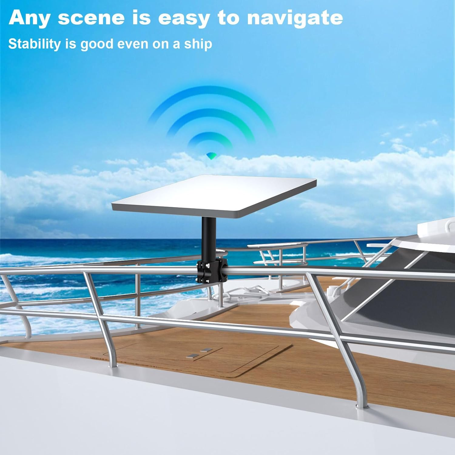 Starlink Mini Roof Rack Mount, 1/4"-20 and 3/8"-16 Threaded Stainless Steels Mount Adapter for Starlink Mini, RV Ladder Mount Suitable for Pipe Diameters of 0.8-1.17In image number 2