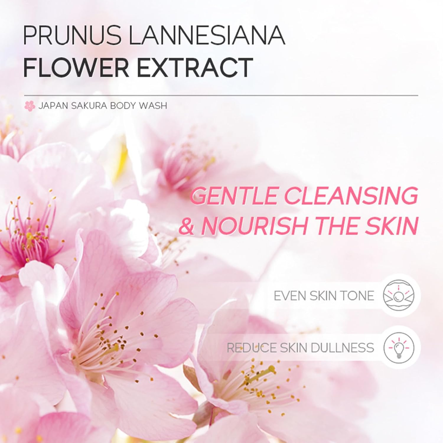 Loodgao Gentle Hydrating Body Wash for Women and Girls 200ML Cherry Blossom Shower Gel Moisturizes and Softens Skin with Natural Fragrance Pink One Size image number 4