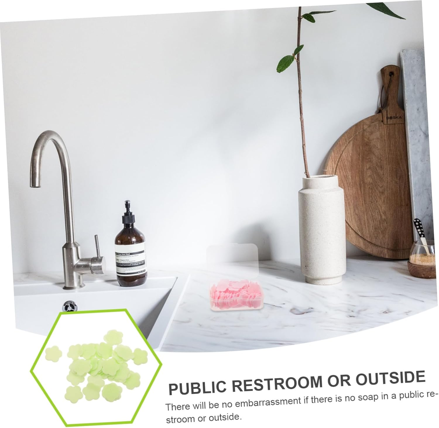 BIUDECO 4 Boxes Portable Soap Sheets Travel Slices for Hand Washing Rose Scents Easy to Use Safe for All Skin Types for Toiletries the Go image number 4