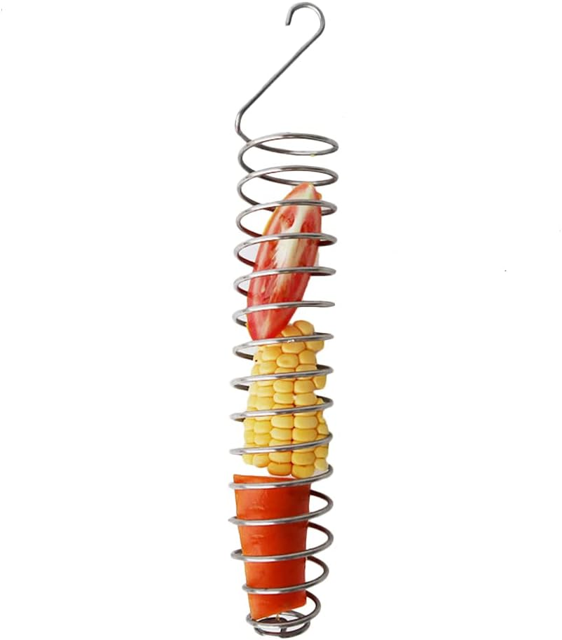 1 Piece Stainless Steel Hanging Parrot Food Basket, Parrot Forager, Bird Forager Feeder, Bird Food Rack to Simulate Natural Foraging, Chew Toy for Cone Parrot image number 2