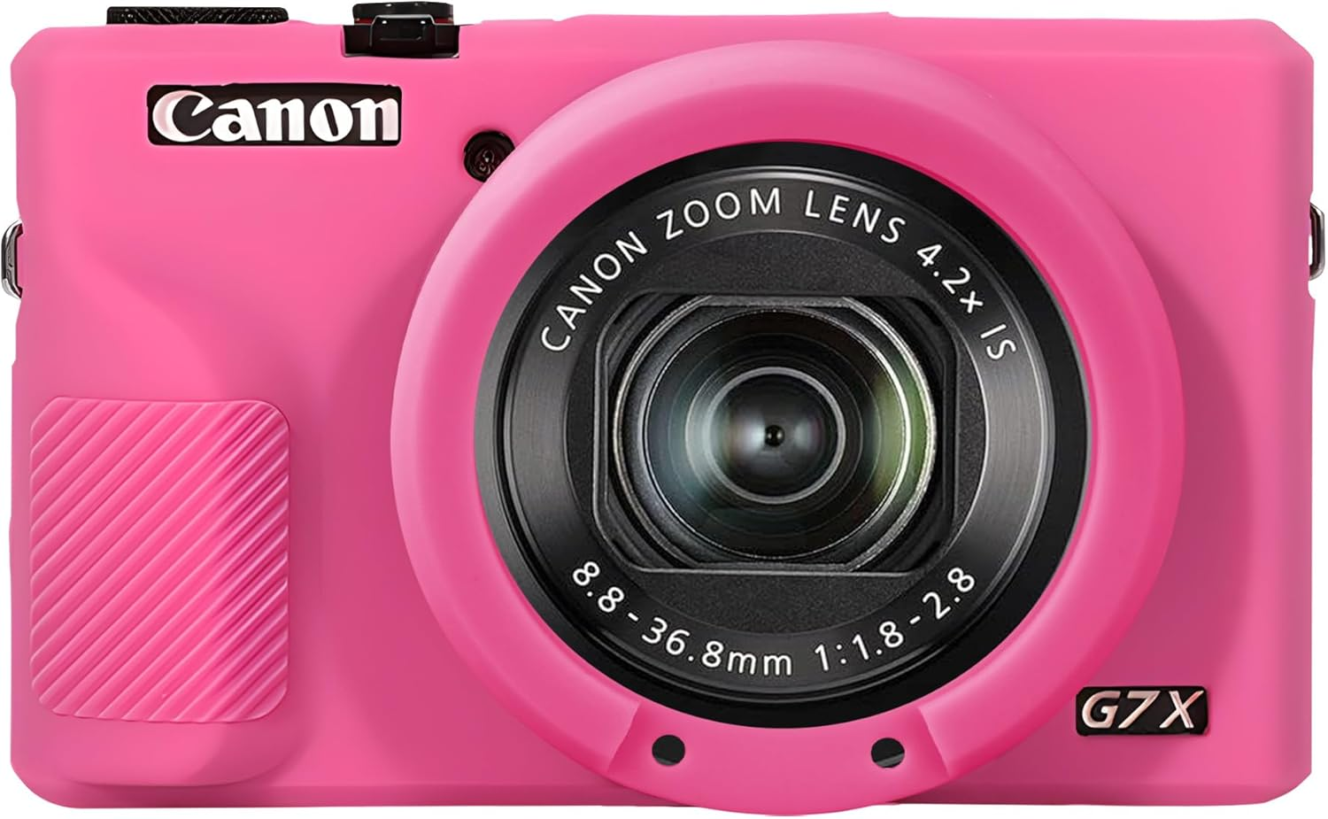 Elonbo Silicone Case for Canon Powershot G7X Mark III Digital Camera, Soft Protective Cover with Removable Lens Cover for Canon Powershot G7X Mark III DSLR Camera, Black