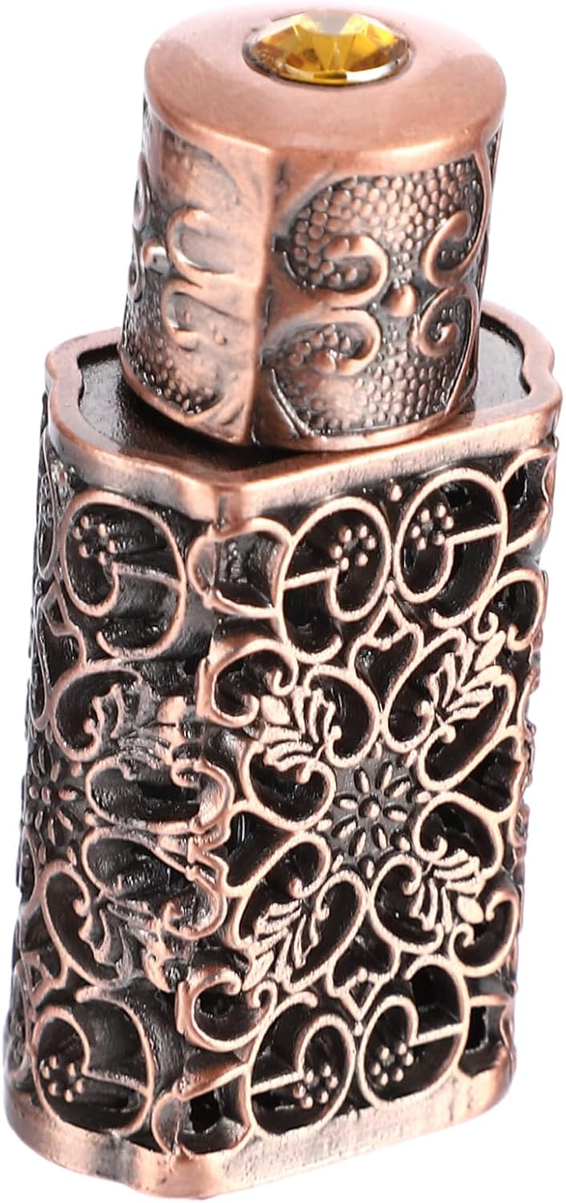 Perfume Bottle Metal Glass Hollow Flower Design Travel Spray Bottle for Essential Oil and Cosmetic Use