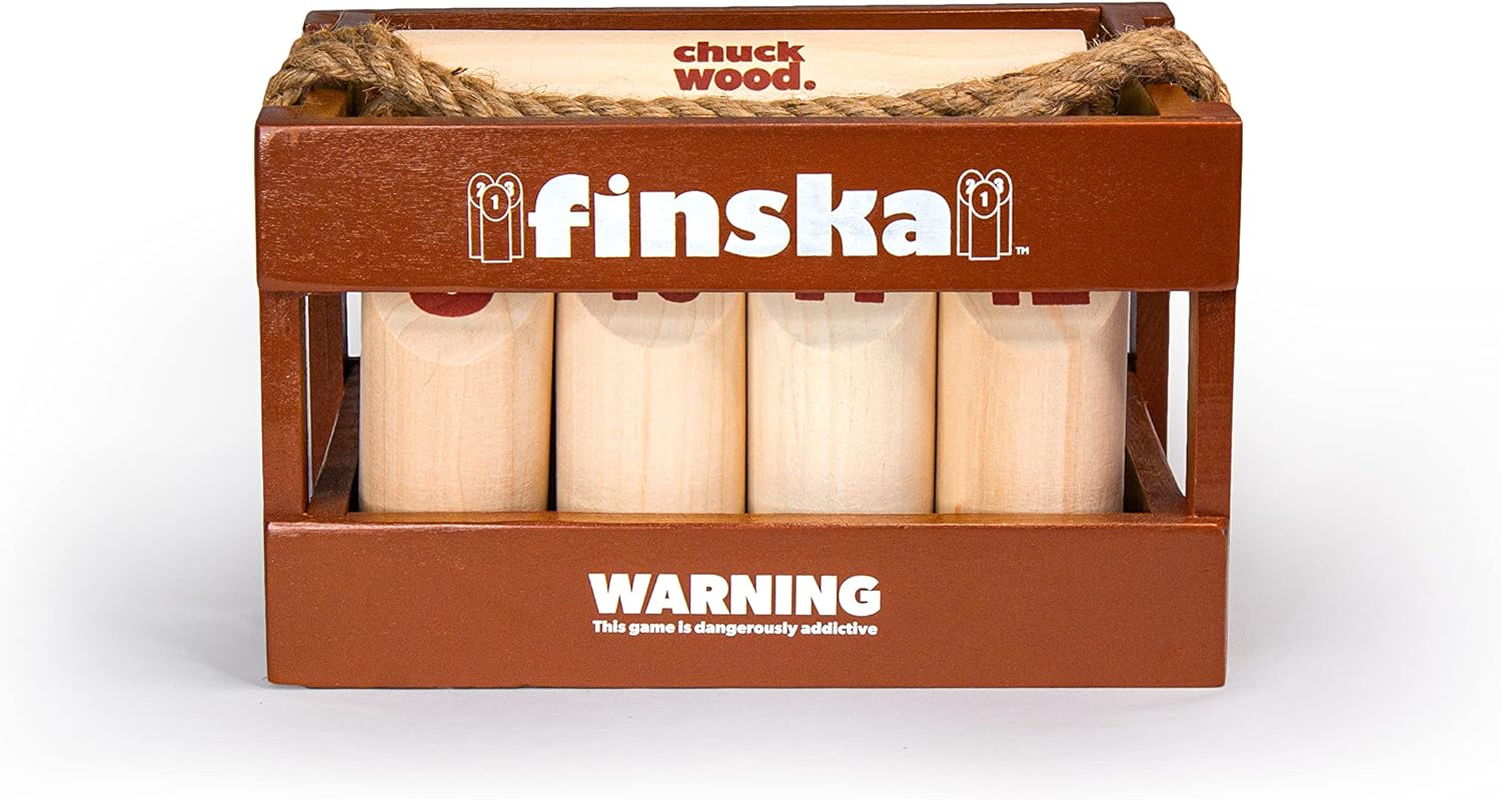 Finska Red by Planet Finska - Original Finska Log Tossing Lawn Game with a Splash of Colour for the Whole Family to Enjoy