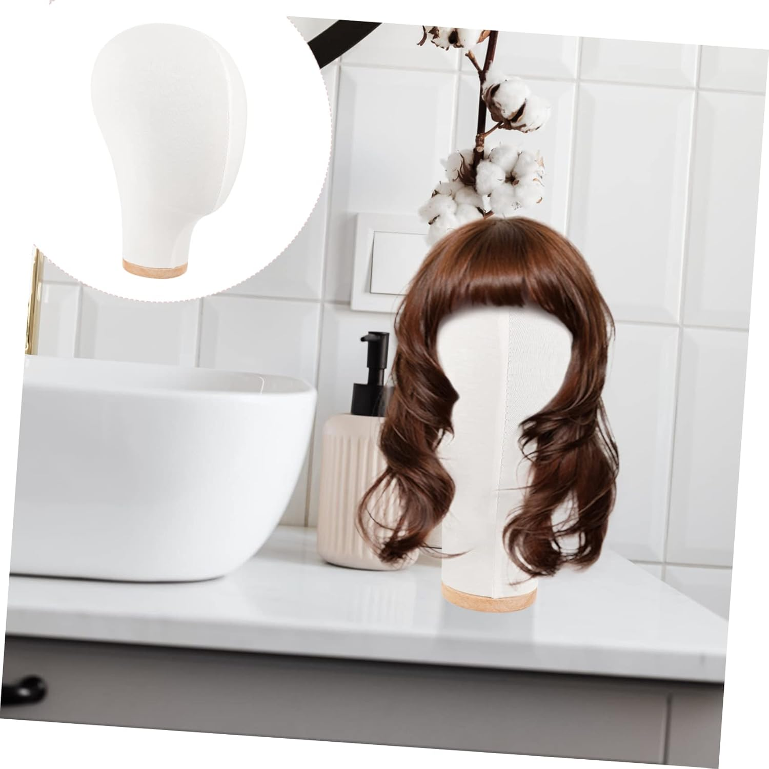 Zerodeko Mannequin Head Stand Wig Hat Display Stand for Hair Styling Home Decor image number 6
