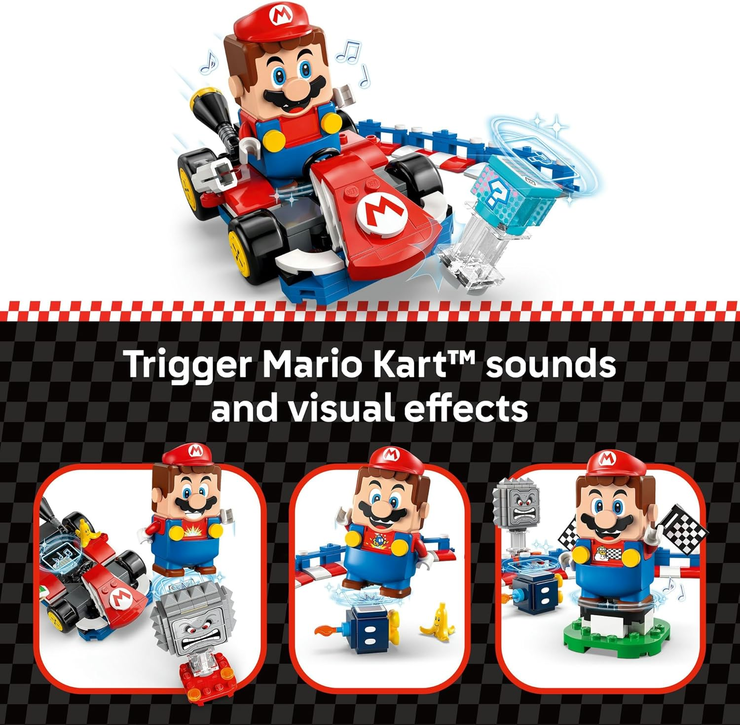 LEGO&reg; Super Mario&trade;: Mario Kart&trade; &ndash; Interactive LEGO&reg; Mario&trade; & Standard Kart 72043 Toy for Pretend Play, Building Set for Kids, Toy for Boys, Girls and Any Gamers Aged 7 Years Old Plus image number 6