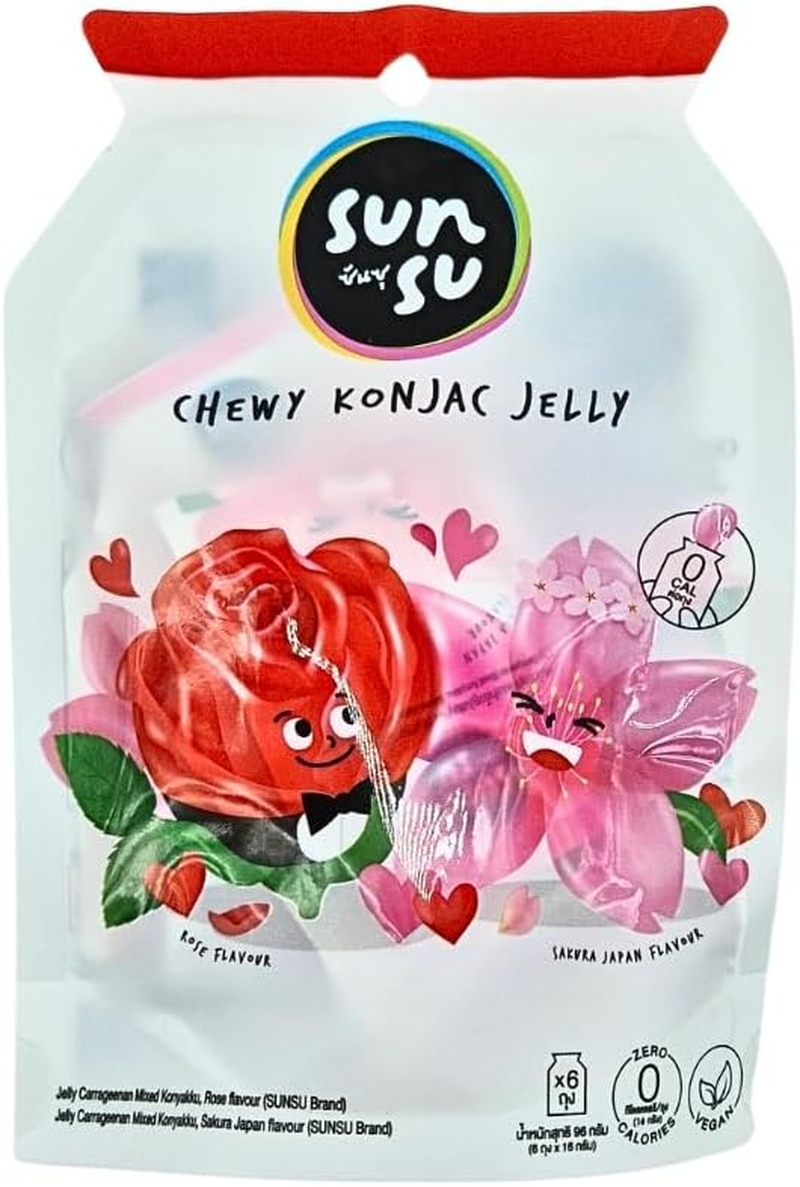 Sunsu Chewy Jelly Rose & Sakura Flavour 96G