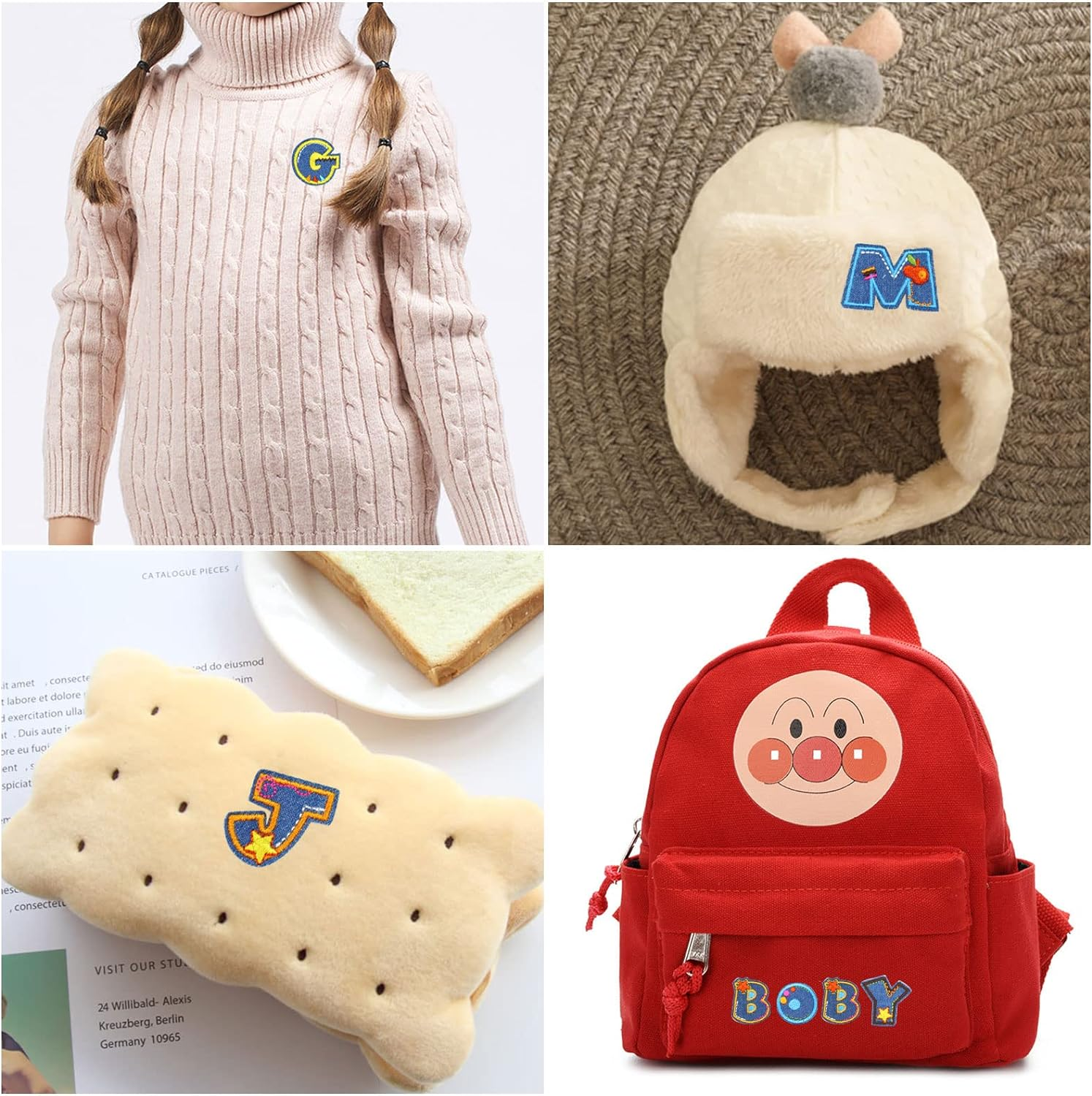 52Pcs Letter Iron on Patches, Sew on Alphabet Applique Patches, Colorful Alphabet A-Z Embroidered Patches for Clothing Hats Shoes Bags, Style A image number 4