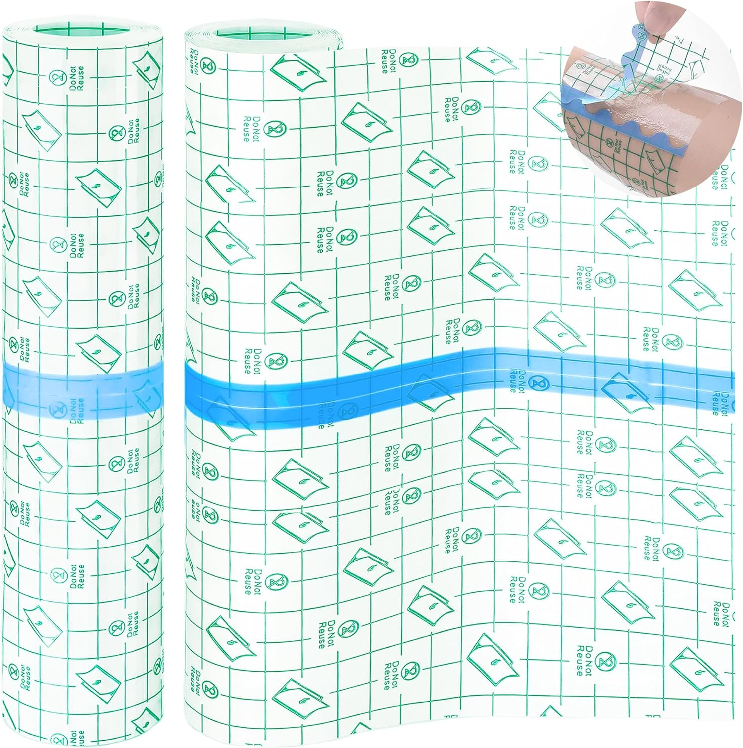 Yuelong Tattoo Aftercare Bandage 10&rdquo; X 2.2 Yd Waterproof Transparent Film, Second Skin Tattoo Cover up Patch Tattoo Protection Film for Artists, Studios & Fast Healing image number 3