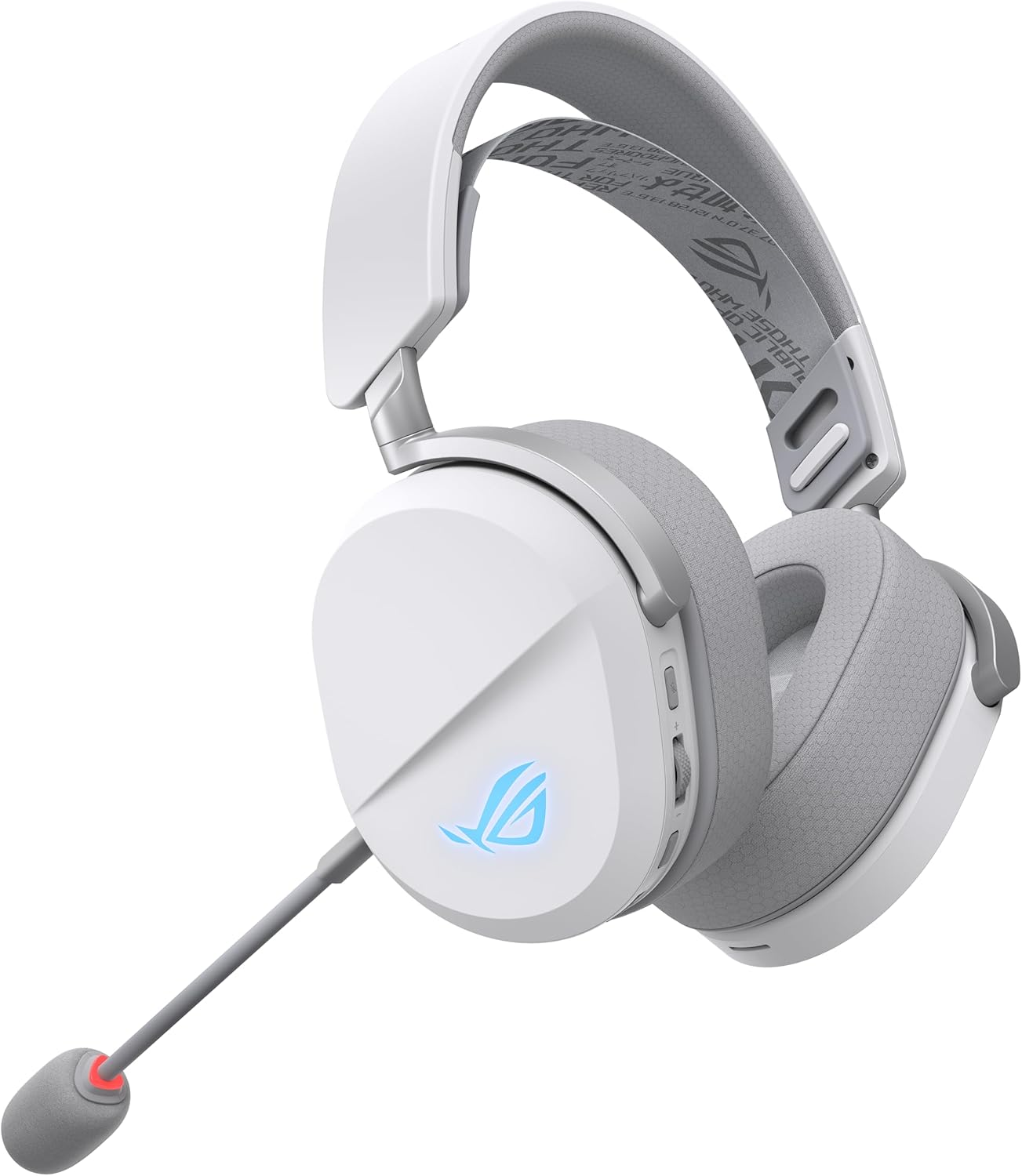 ASUS ROG Pelta White Wireless RGB Gaming Headset (ROG Speednova, Bluetooth, 2.4Ghz, USB-C, 50Mm ROG Titanium Membrane Drivers, 10Mm Super Broadband Boom Microphone, 309G Lightweight, Aura Sync RGB) | image number 4