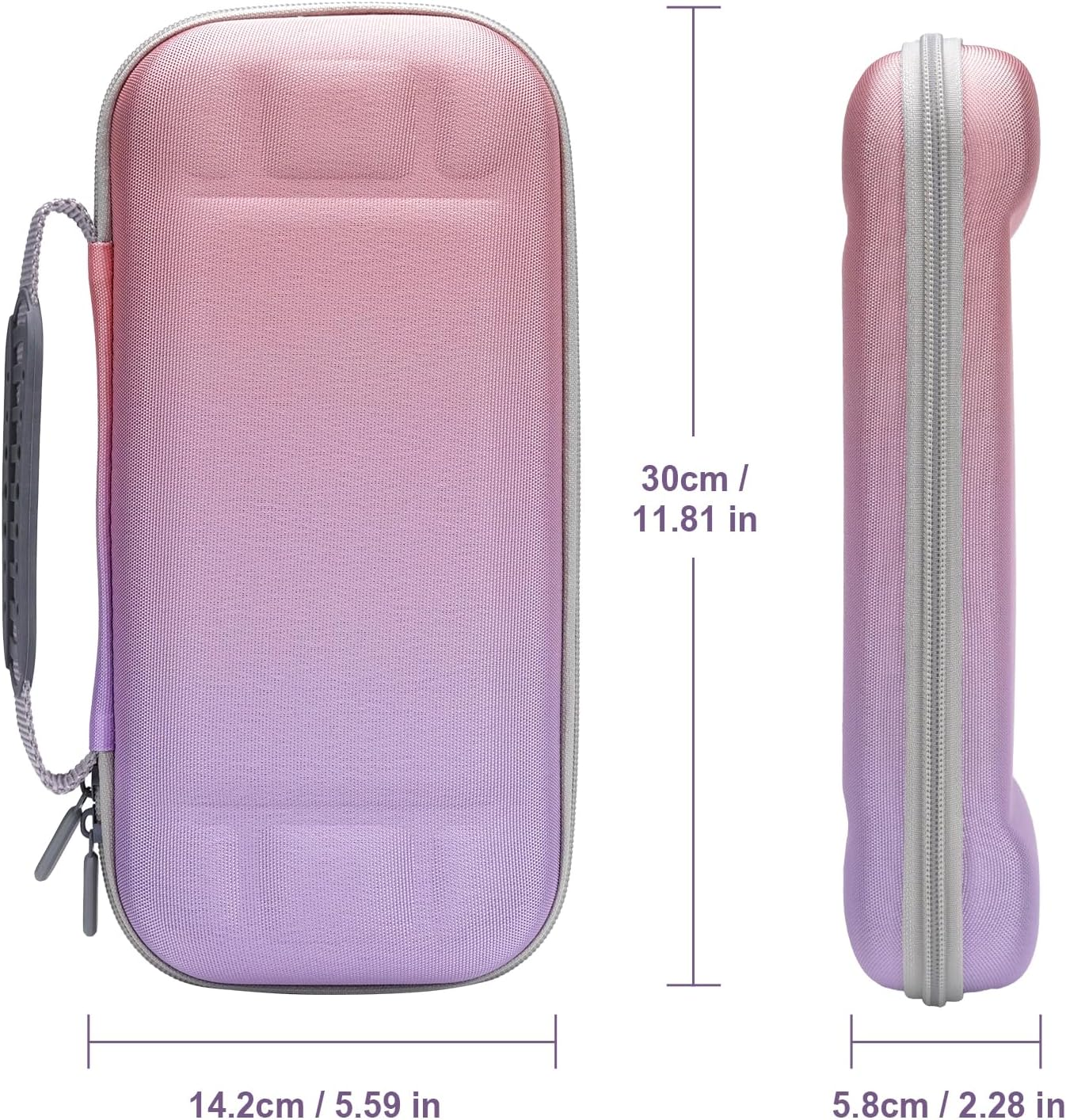 Switch 2 Case Carrying Case- for Nintendo Switch 2 2025 Accessories, Hard Shell Protective Cover Travel Bag with 10 Game Card Slots, for Girls Cute Gradient (Attachable Shoulder Strap) image number 2