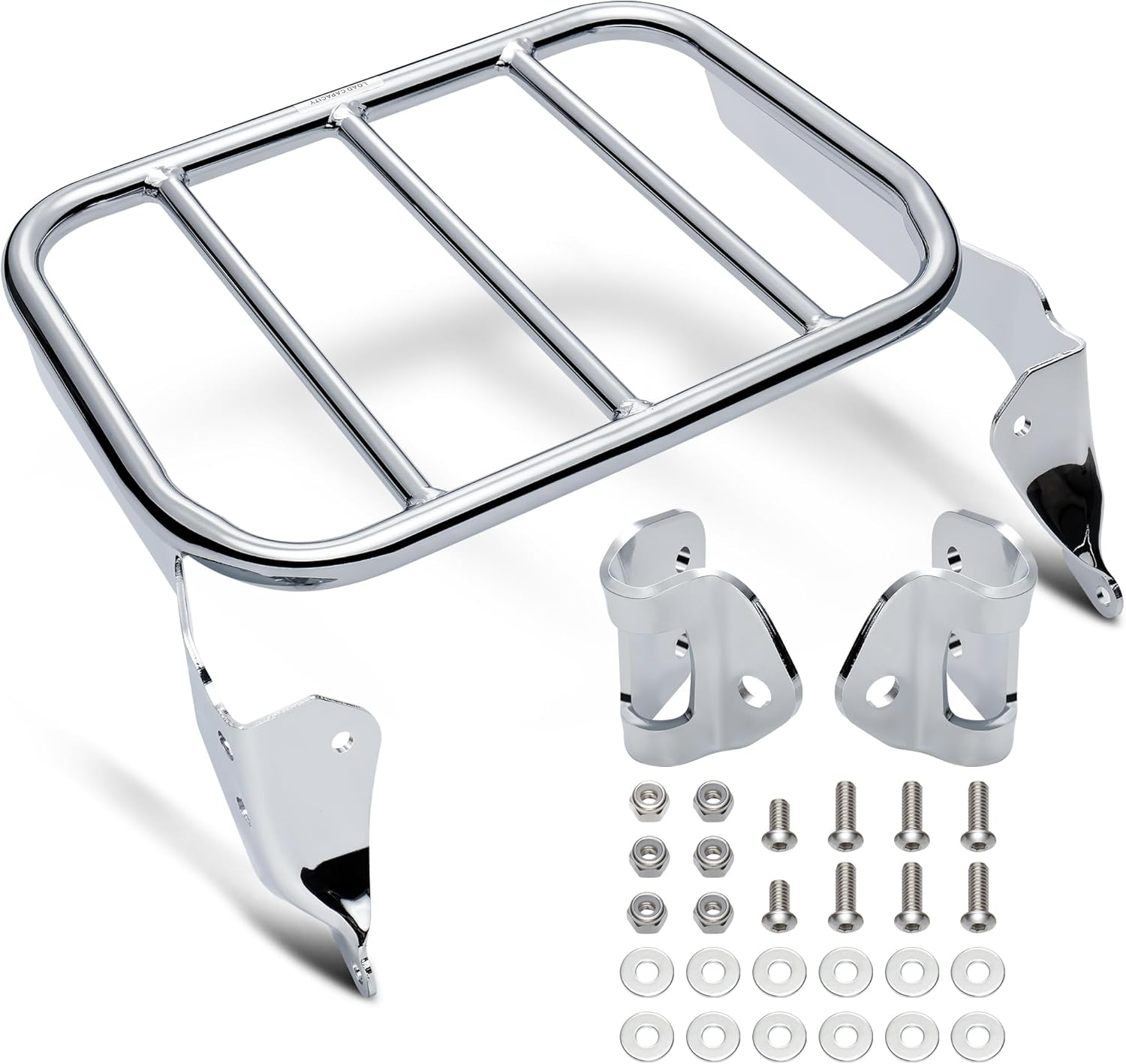 Mokitdora Sport Luggage Rack for Harley Sissy Bar Uprights Compatible with 2018-Later Softail Low Rider FXLR FXLRS FXLRST Fat Bob FXFB FXFBS Sport Glide FLSB, Chrome image number 3