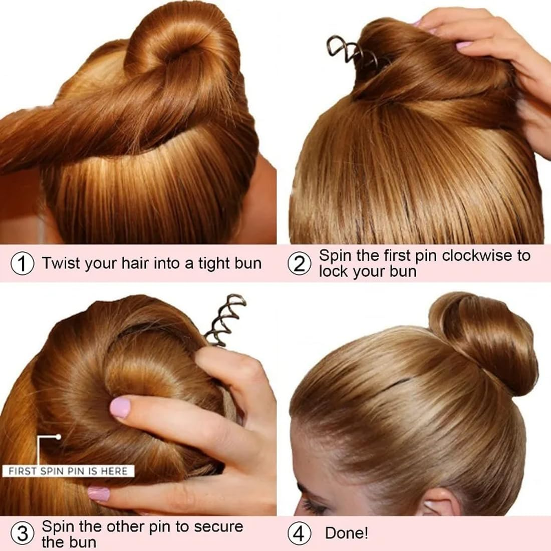 DLPRK 10Pcs Spiral Hair Pins Spiral Hair Pins for Hairstyle Design Rotating Hair Pins for Bun DIY Hairstyle Tools image number 2