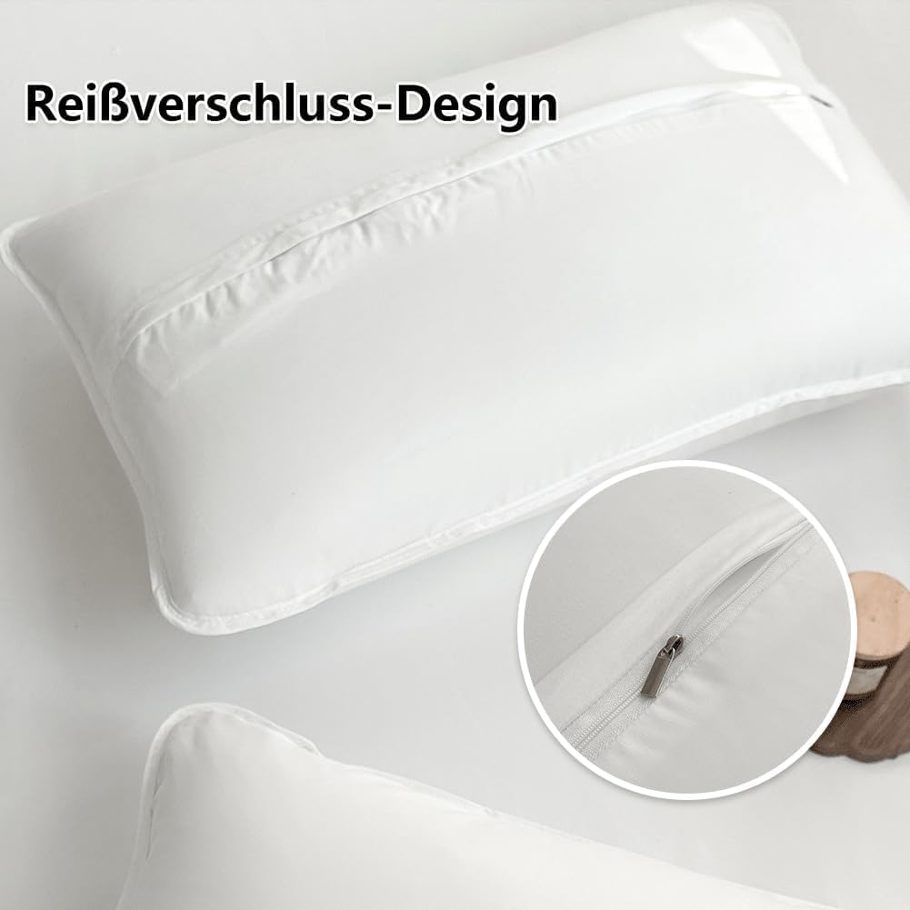 Mite Cover Pillow 60 X 60 Cm Set of 2, Allergy Sufferers Pillow Case, Pillow Cover against Dust Mites, Allergy Bed Linen Set, anti Mite, 60 X 60 Cm Pillow image number 6