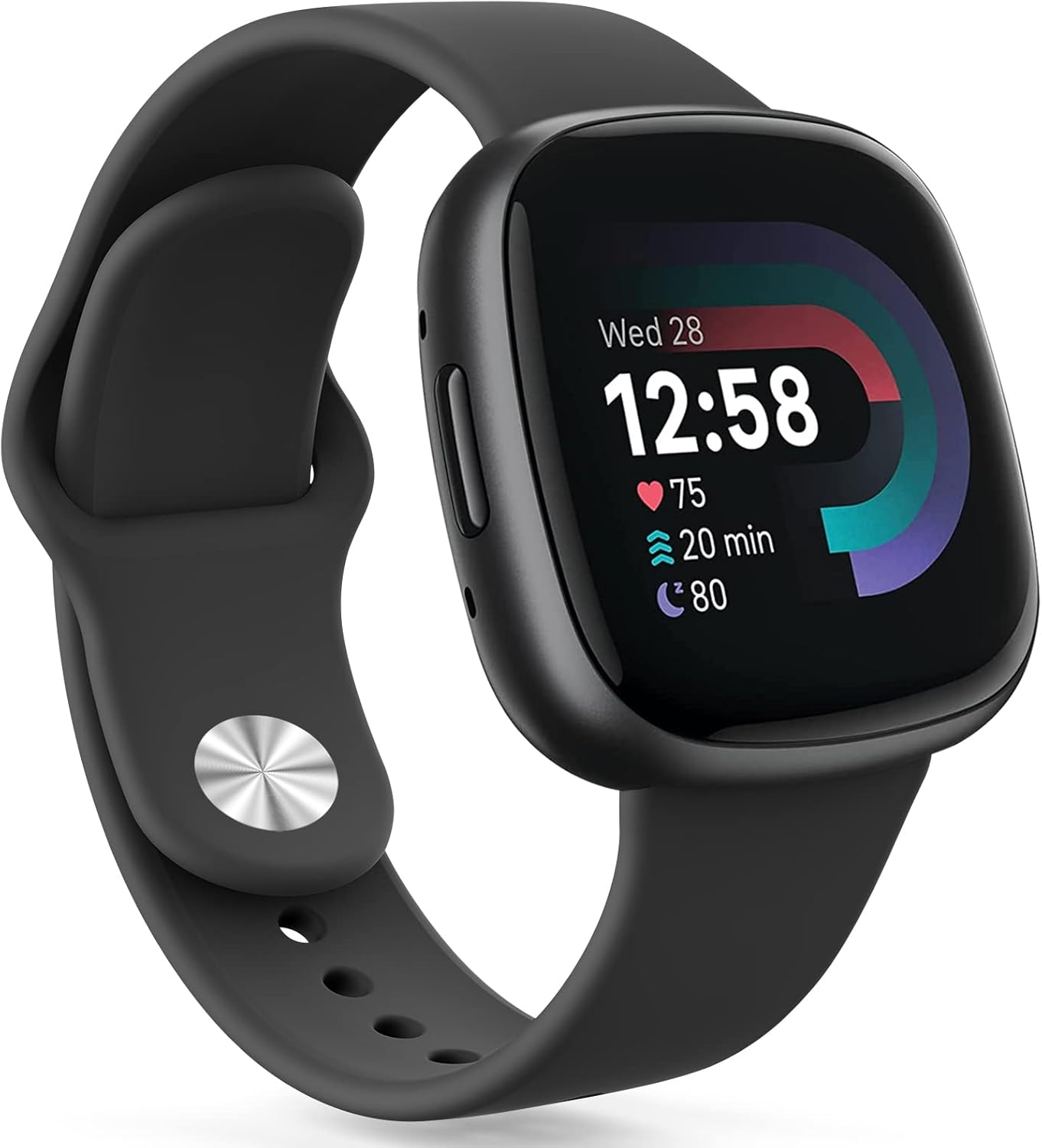 Sport Band for Fitbit Versa 4 / Fitbit Versa 3 Bands, Fitbit Sense 2 / Fitbit Sense Band Women Men, Soft Silicone Sport Straps Replacement Wristbands Compatible with Fitbit Versa 4 / Fitbit Sense 2 Smart Watch