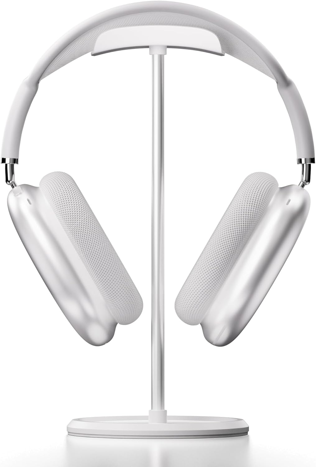 NQQNQQ Headphone Stand【1Pack】 Headphone Holder with Storage Tray Compatible for Airpods Max, Airpods, Airpods Pro, Beats, Bose and Most Gaming Headphones. 【No Tools Required】 YO-2 (White) - White image number 5