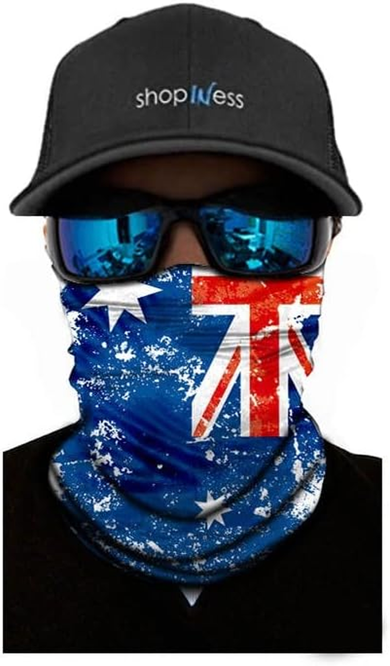 Shopiness Unisex Adult Multifunctional Headband Bandana Neck Gaiter for Sport Football Soccer World Cup Country Flags image number 1