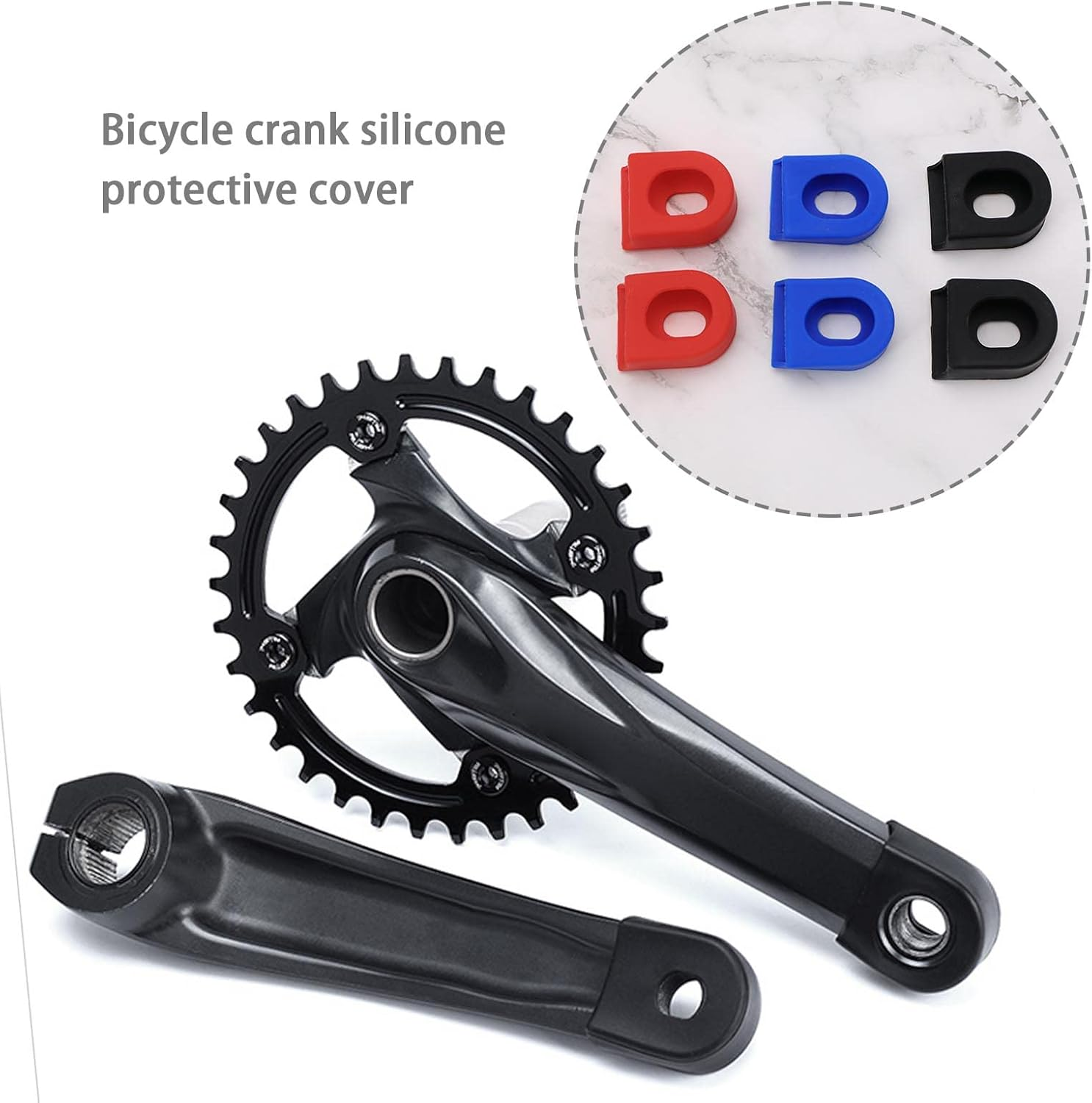 3 Pair Bicycle Crank Arm Protector Sets Bicycle Crankset Cover Bike Crank Arm Boots Protectors Accessories for Mountain Bike Road Bike image number 5