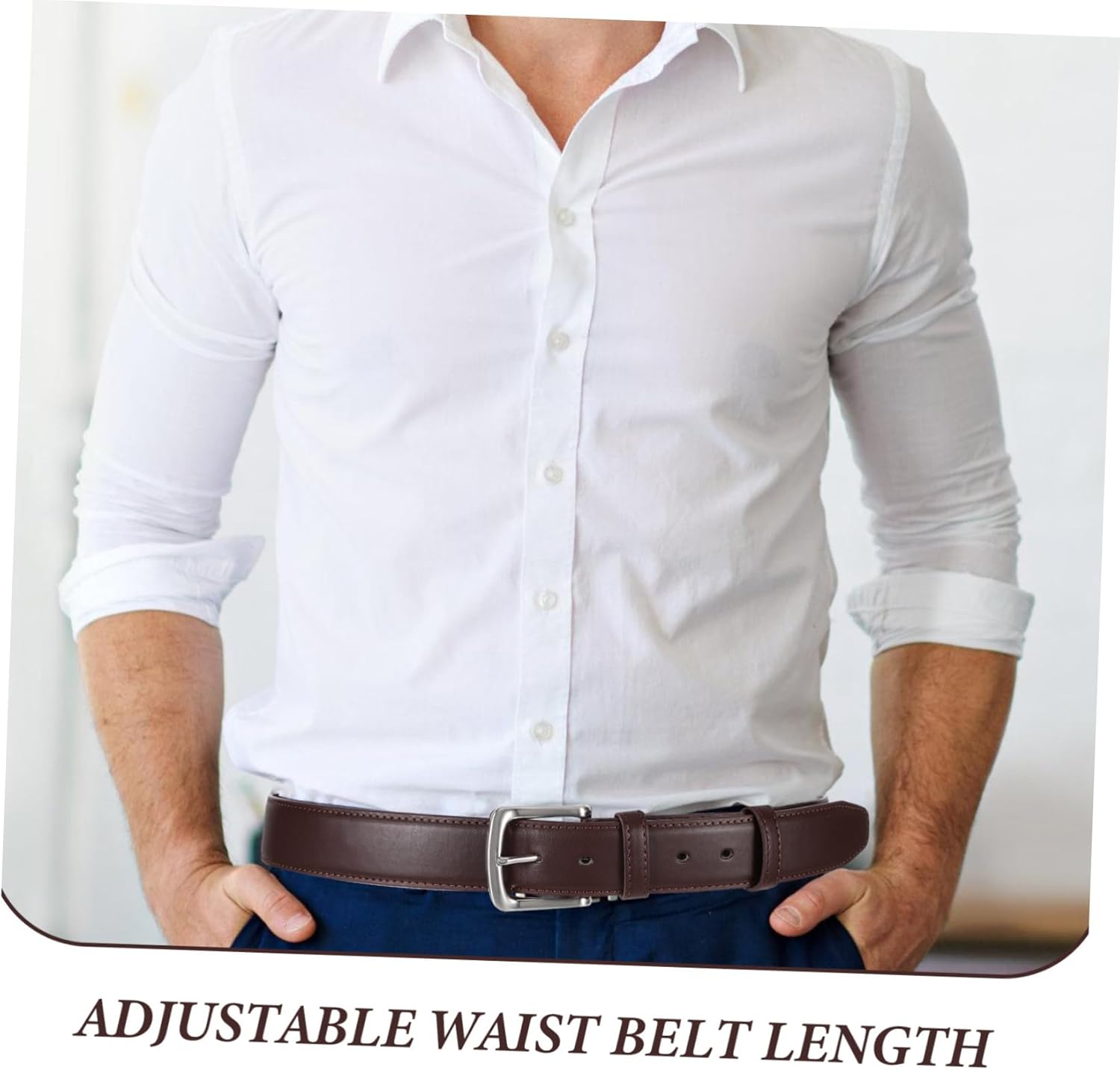 PAMINGONO Travel Money Belt with Concealed Zipper Pocket Secure Storage for Valuables Elegant PU Design for Men and Women Versatile Accessory for Travel and Daily Use Brown