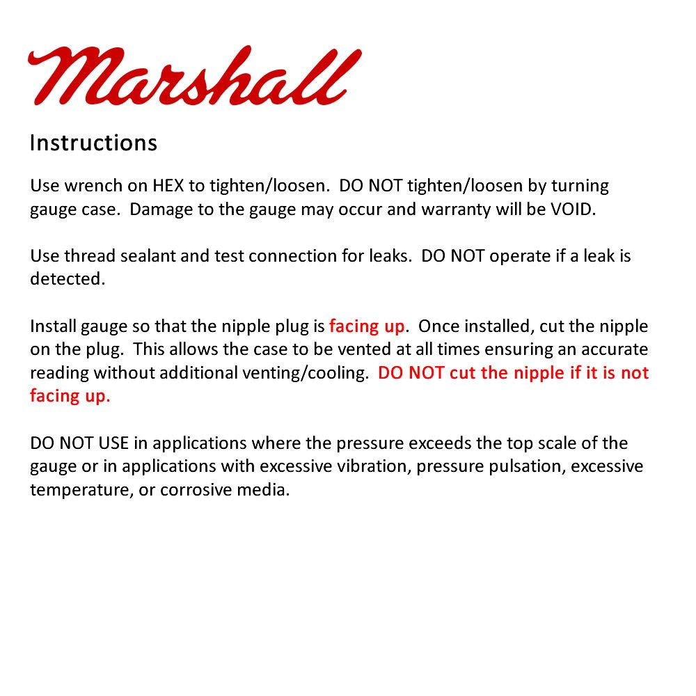 LB00015 Liquid Filled Fuel Pressure Gauge