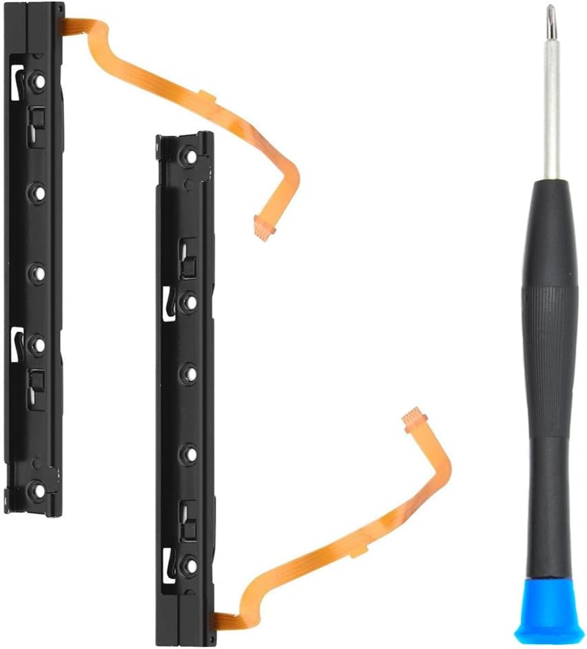 MMOBIEL 2 Pcs Left and Right Side Sensor Rail Metal Bracket Compatible with Nintendo Switch Console Incl. Y-Screwdriver image number 1