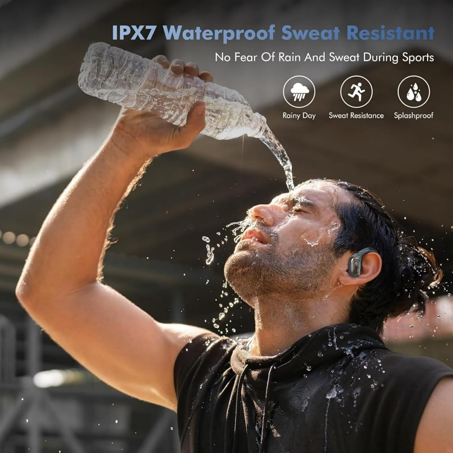 Sajawass Wireless Earbuds Bluetooth 5.3 Headphones, Noise Cancelling Earbuds with 75 Hours Playtime, LED Power Display, IPX7 Waterproof Earbuds In-Ear Headphones for Sports/Training image number 4