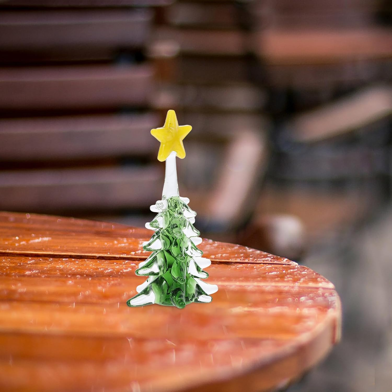 DECHOUS Decor Christmas Ornaments Tabletop Xmas Trees Christmas Supplies Tabletop Trees Christmas Tree Ornaments Christmas Trees Christmas Party Trees Xmas Pentagram Crystal Fireplace image number 5