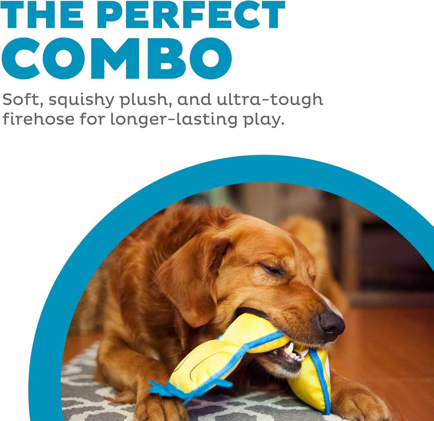 Fire Biterz Durable Tough Dog Toy Made with Firehose Material, Tough Plush Toy for Dogs by Outward Hound, Medium, Boobie image number 3