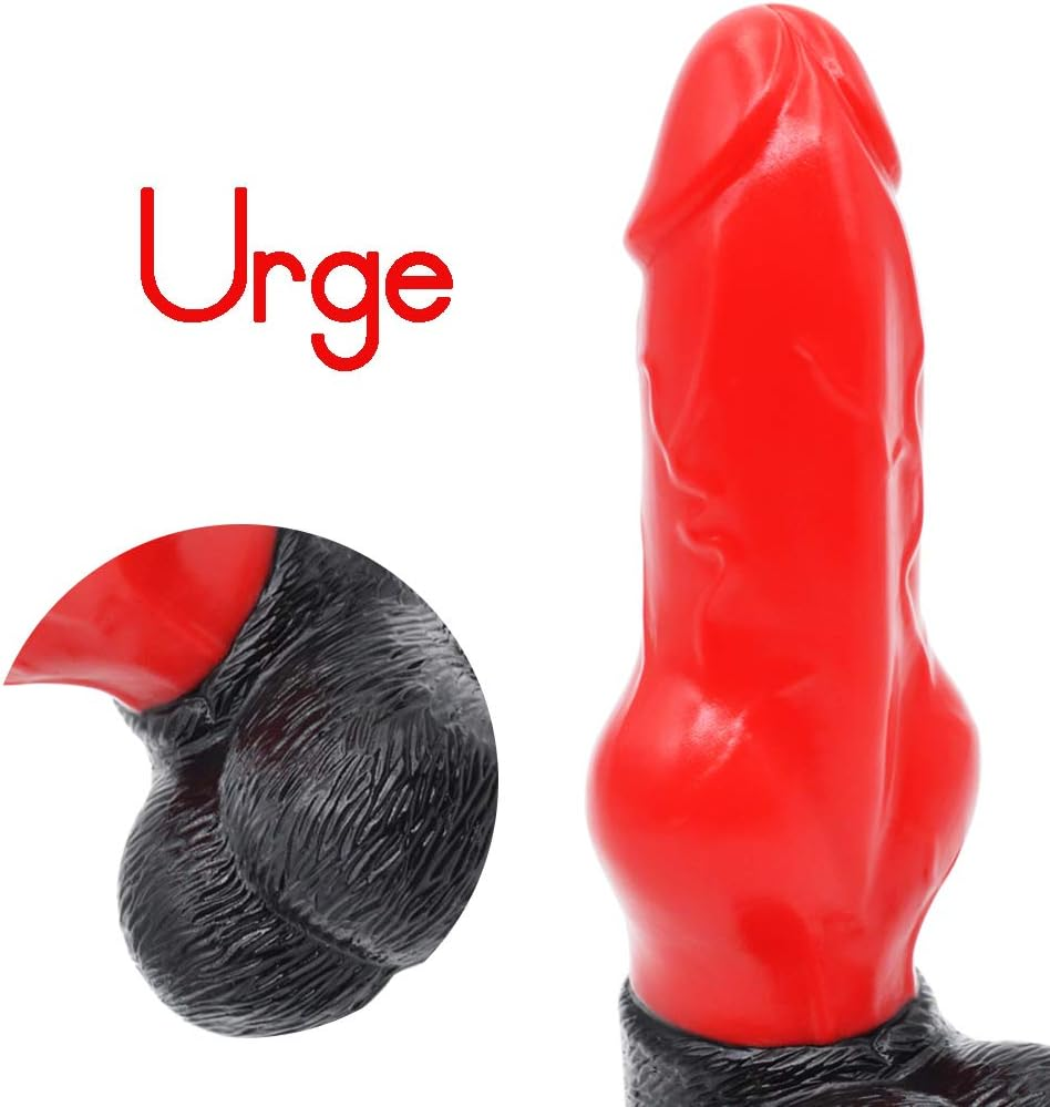 Realistic Silicone Dildo,Faak Orc'S Knotted Dildo Plug,Naughty Red 6.5'' Insertable Medium Size Fantasy Masturbation Sex Toy,Faak Dildos and Anal Toys