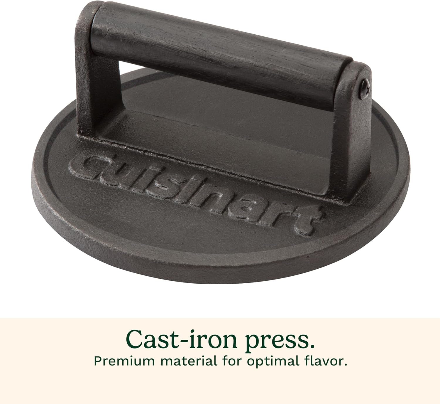 Cuisinart 6.5" Cast Iron Smashed Burger Press, Juicy & Crispy Burgers for Bbqs, Cookouts image number 3