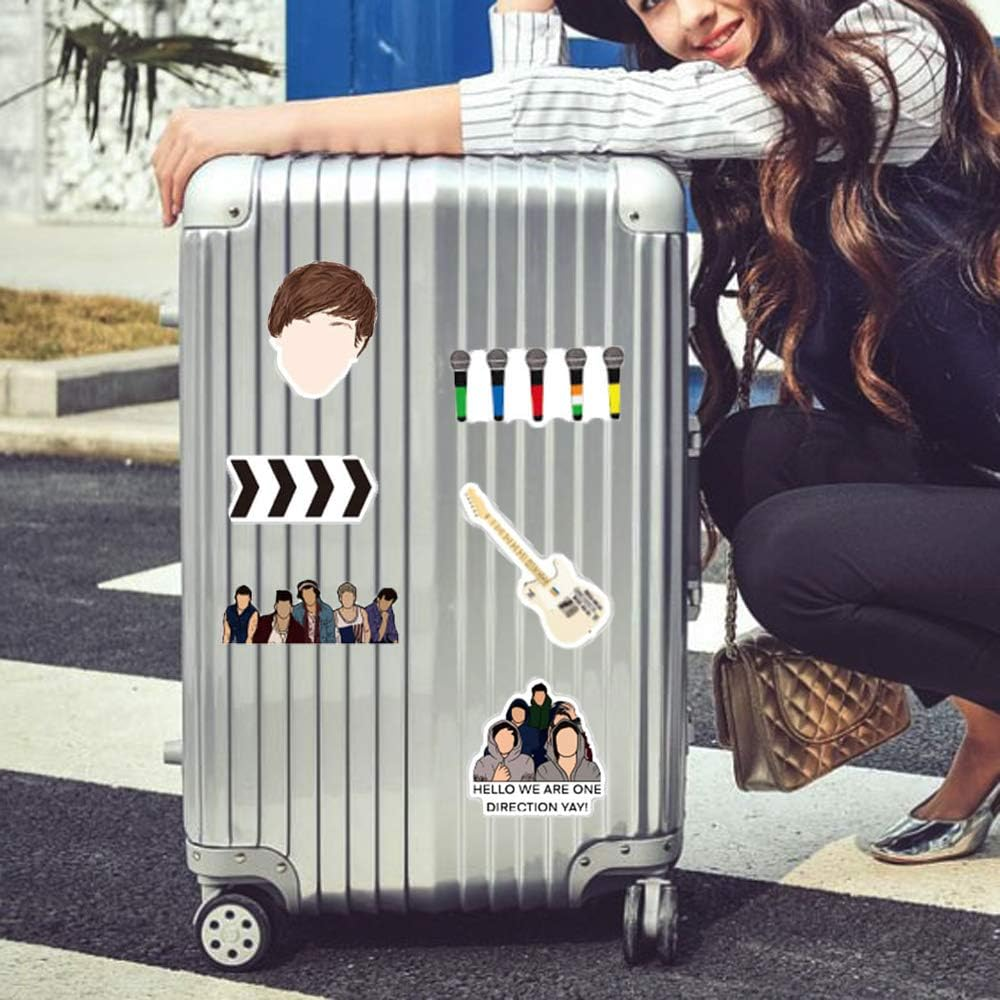 One Direction Stickers Singer Styles Stickers for Laptop 50PCS Waterproof Vinyl Stickers Decals for Water Bottles, Skateboard, Luggage, Bike, Snowboard, Hydro Flasks Decal Graffiti Patches - One Direction image number 6